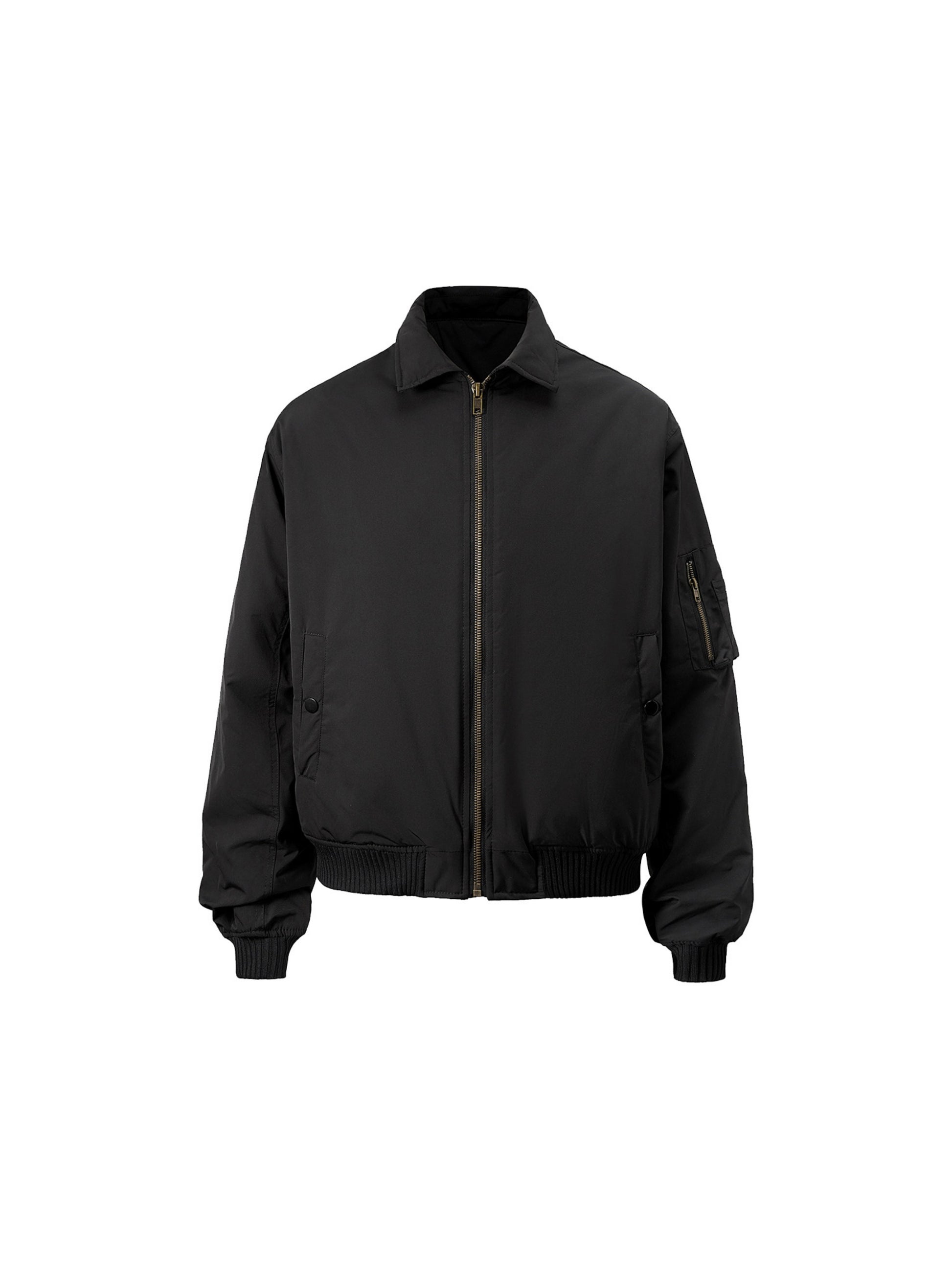 Simple Zip Lapel Jacket