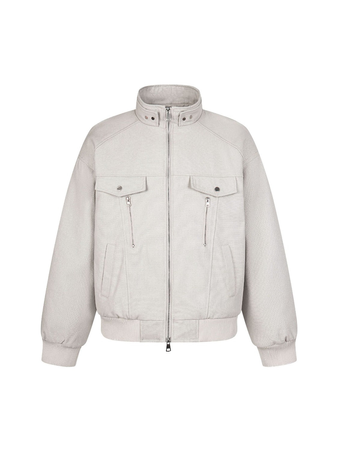 Vintage Padded Canvas Double-headed Zipper Jacket