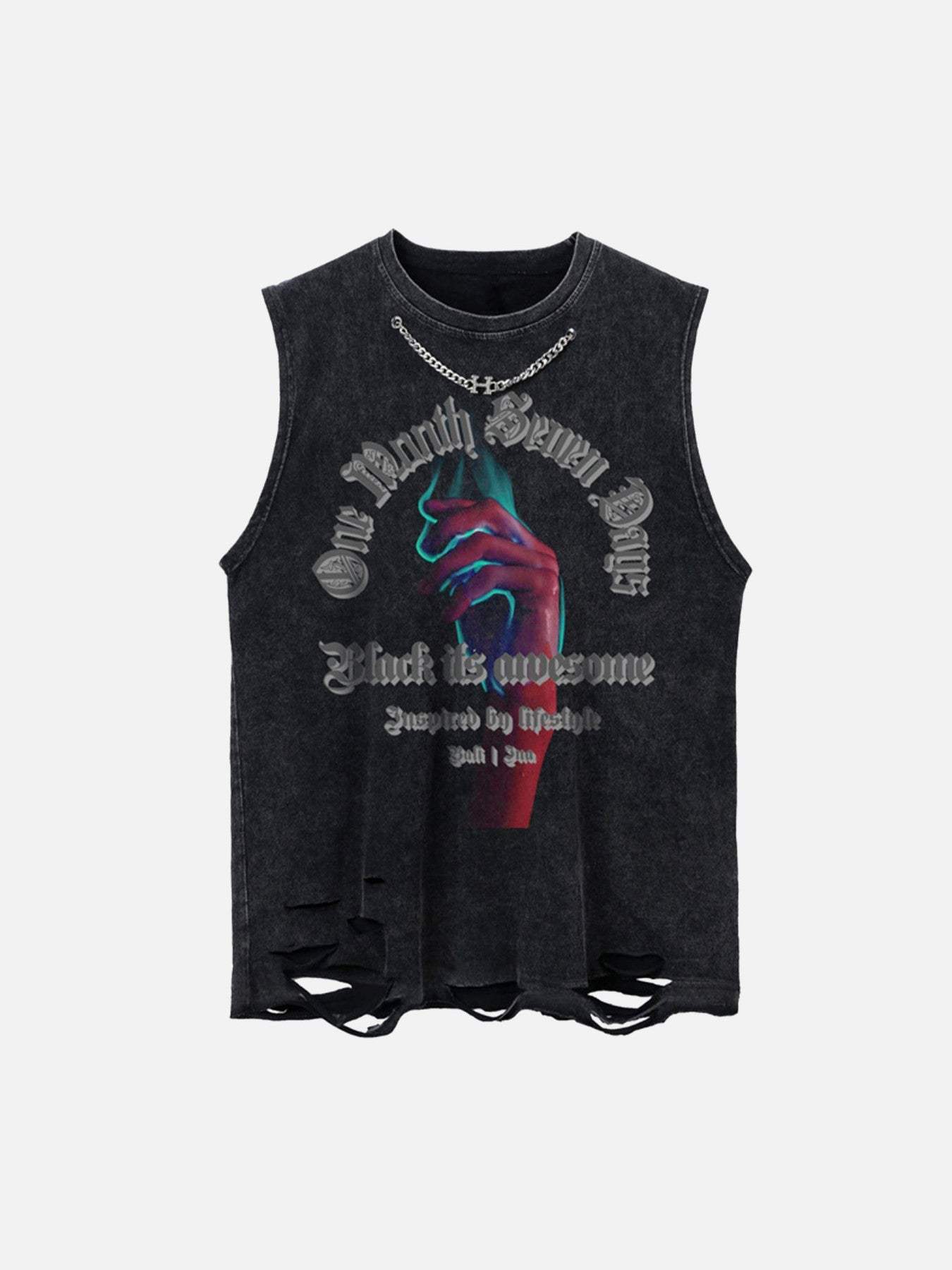 Disguisen Hip-hop Loose Washed Undershirt