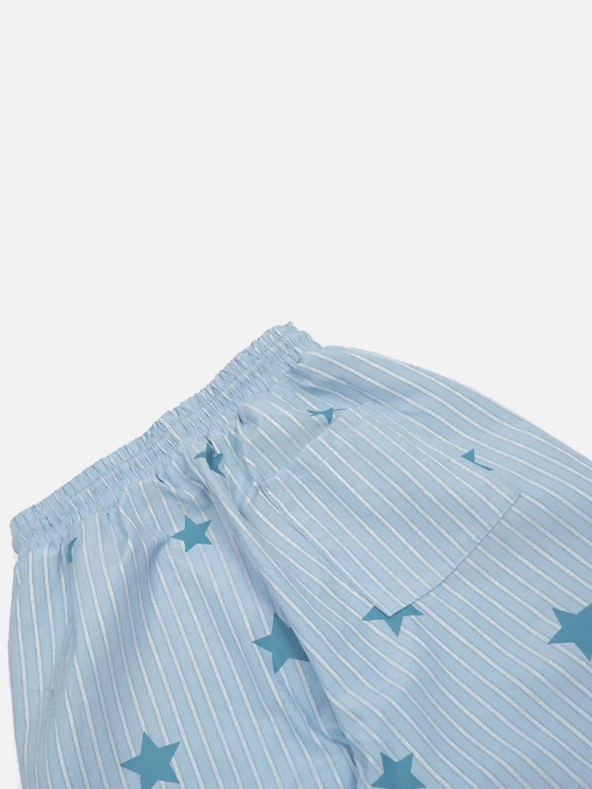 Disguisen Street Retro Star Vertical Stripes Trousers
