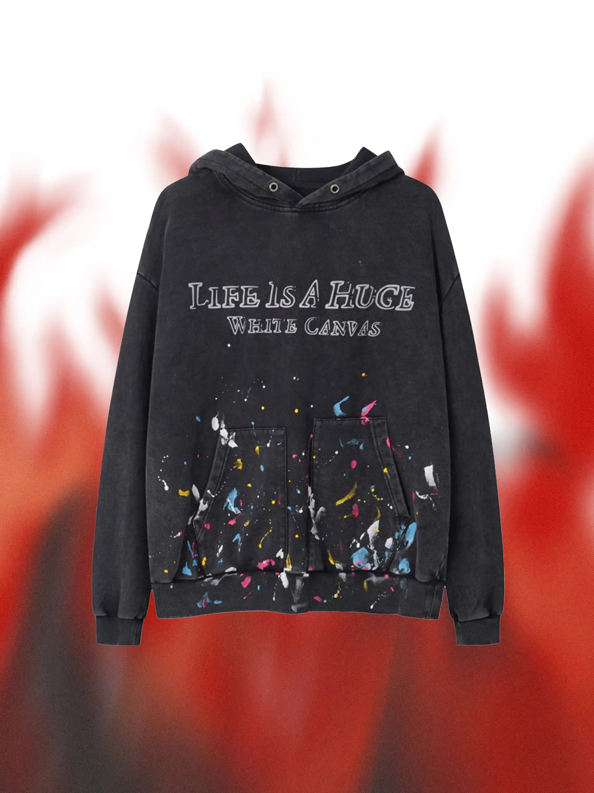 Washed Paint Splash Hoodie