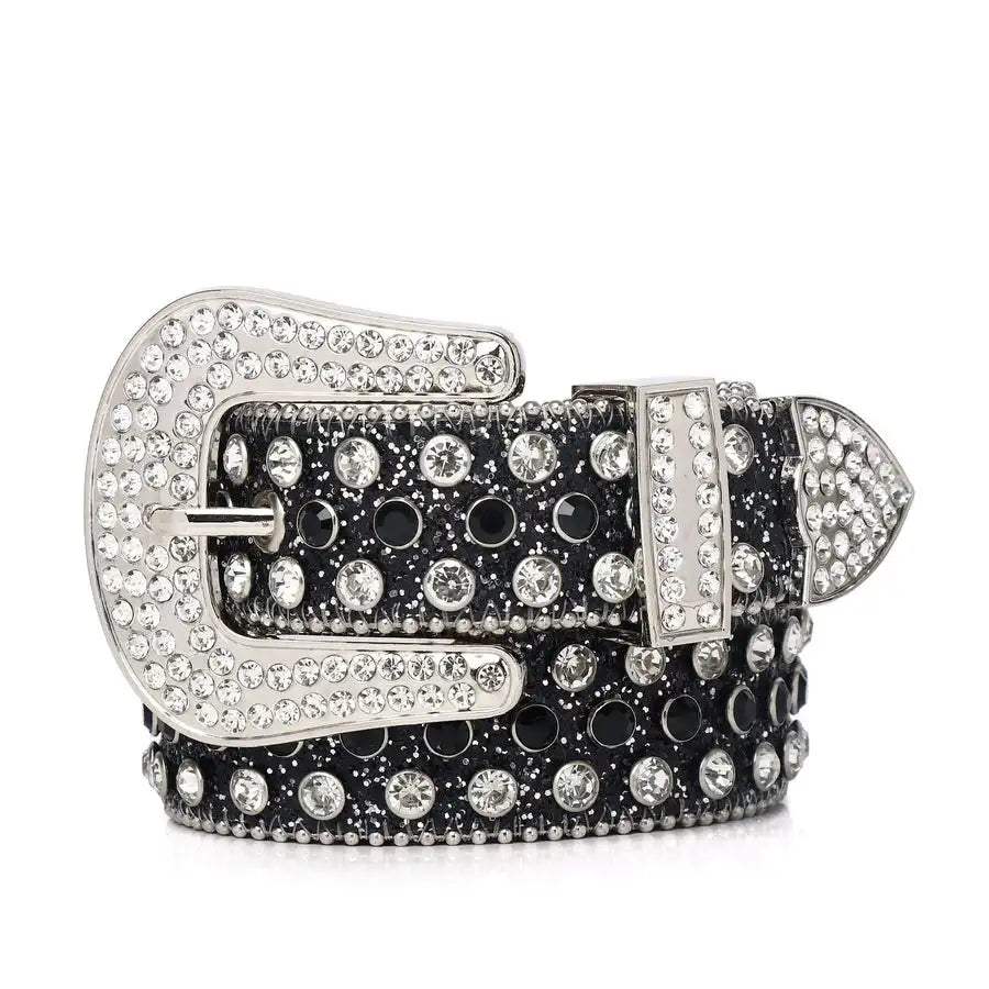 Disguisen Studded Rhinestone Hip Hop Belt