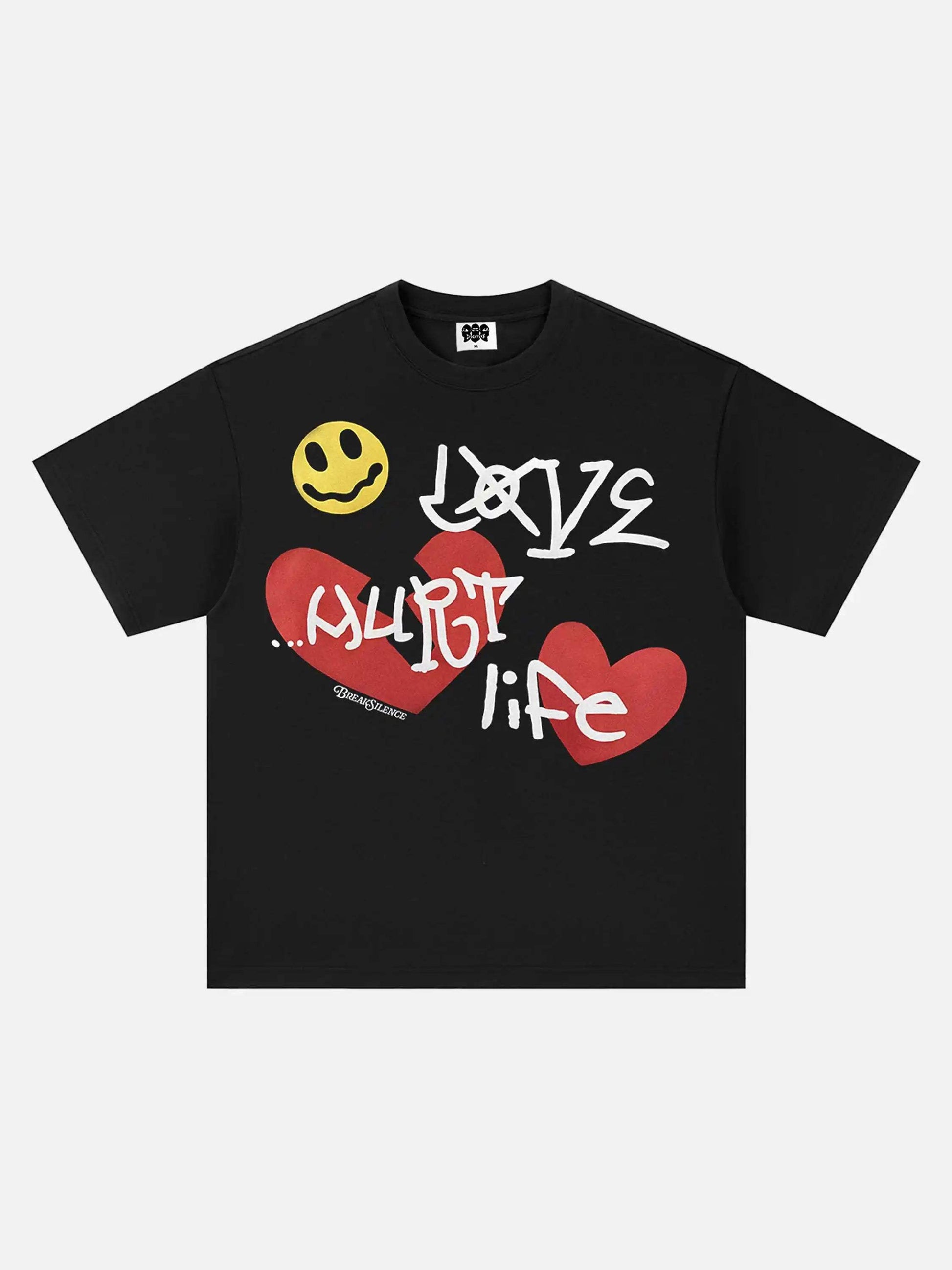 Disguisen Love Hand-Painted Graffiti T-Shirt