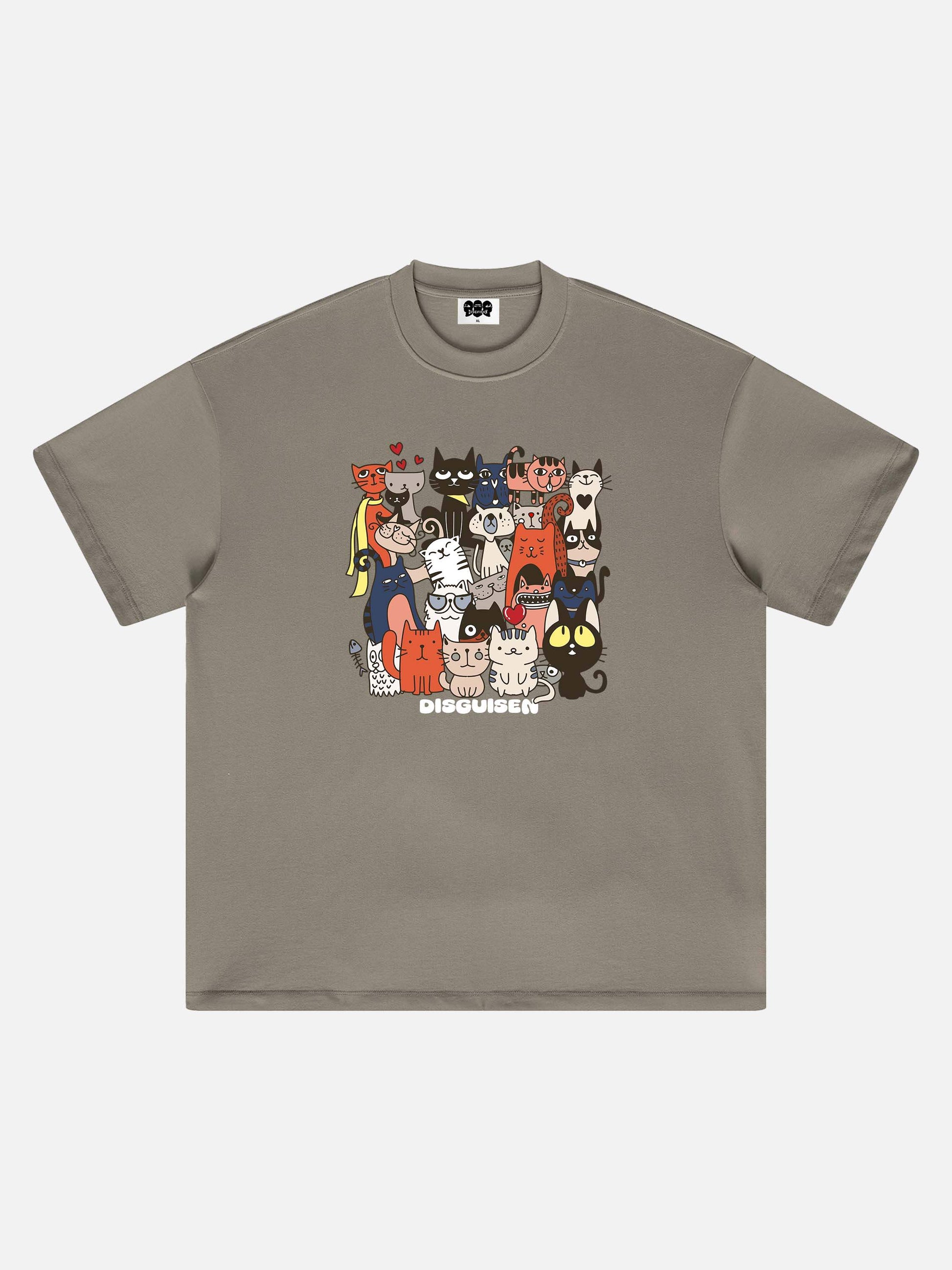 Disguisen Funny Cartoon Cotton T-Shirt