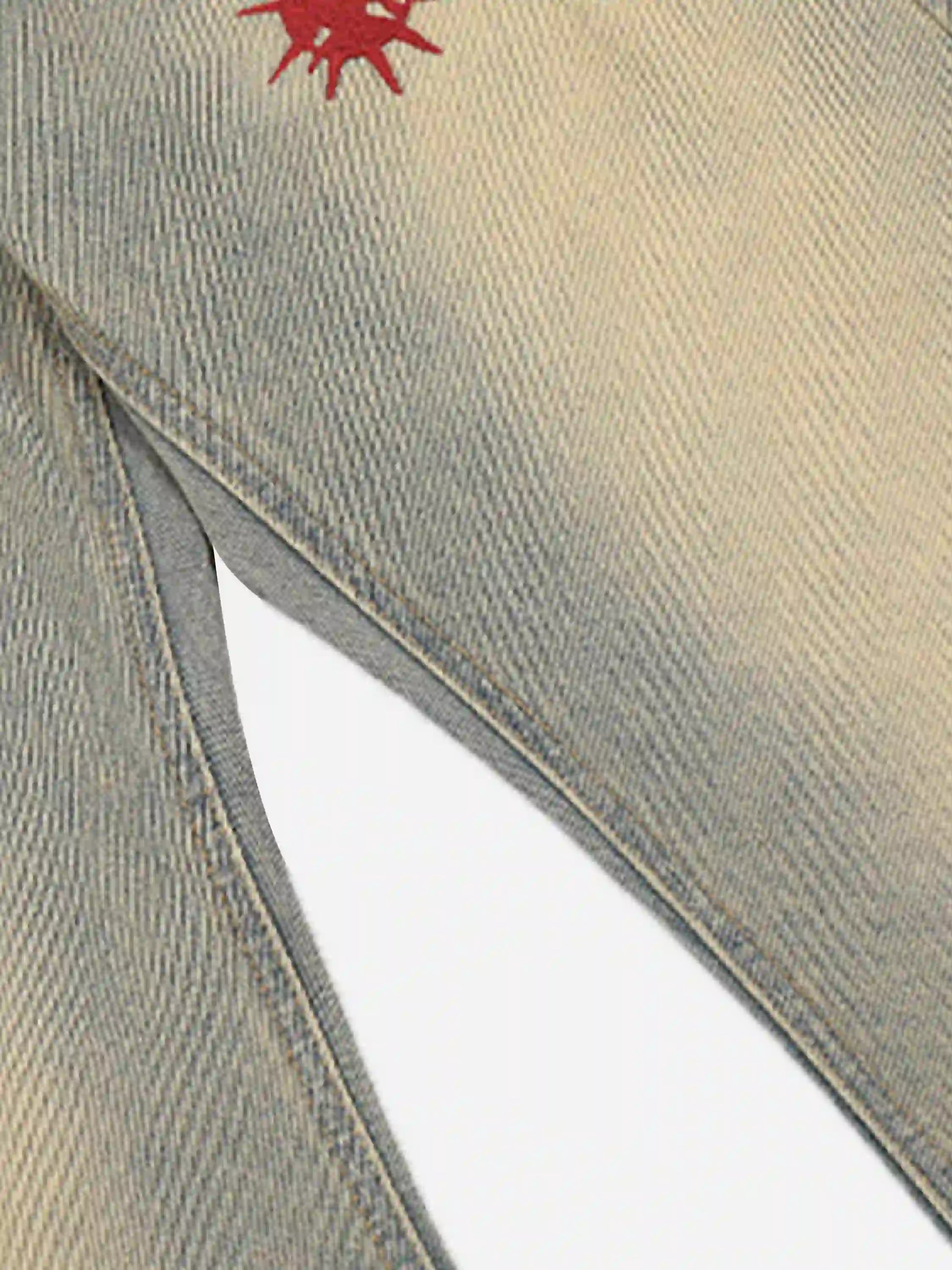 Disguisen American Retro Hip-Hop Chain Embroidery Jeans