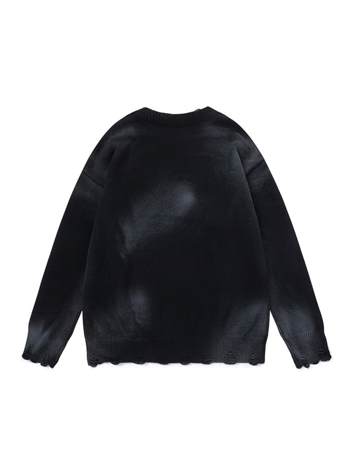 High Street Ripped Letter Print Sweater