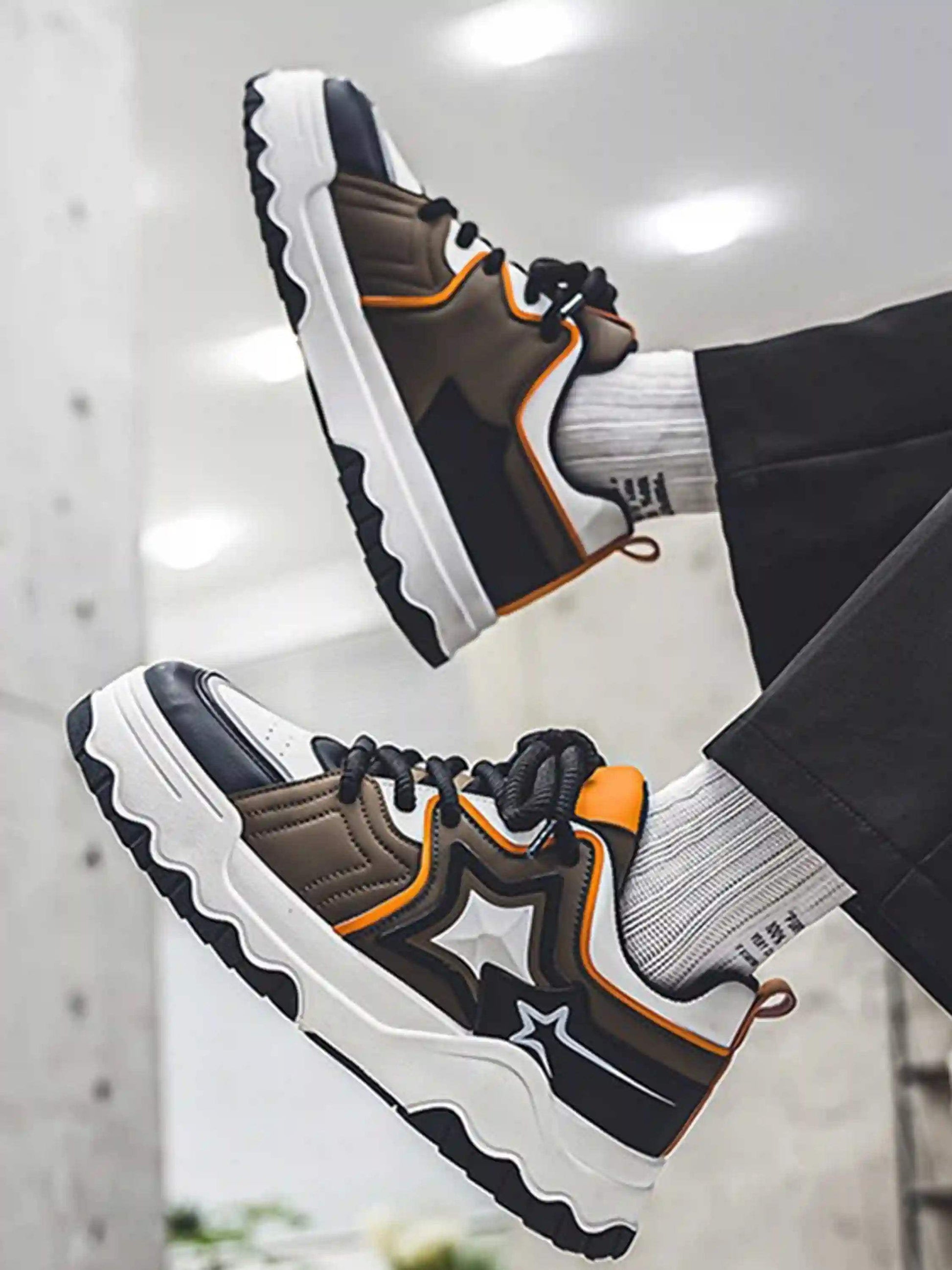 Disguisen Street Style Star Thick-Soled Sneakers