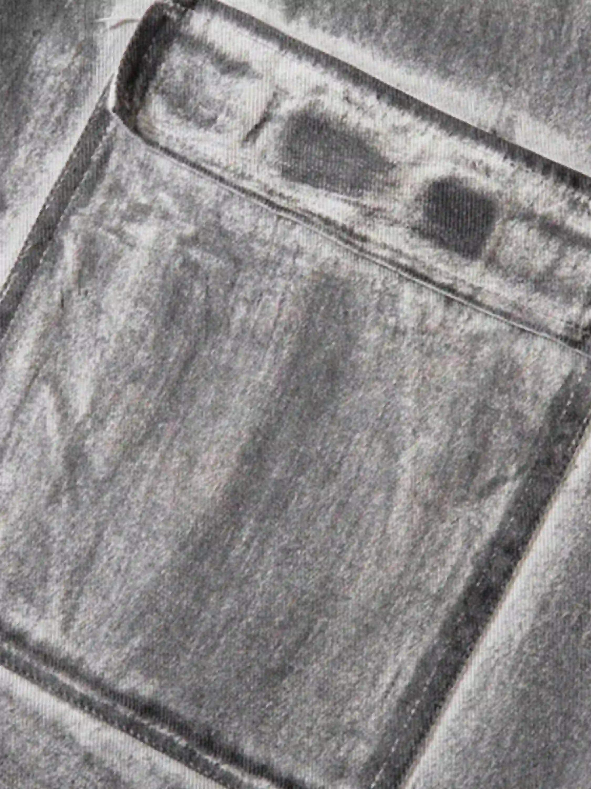 Disguisen Amerikaanse Retro Distressed Multi-Pocket Cargo Shorts