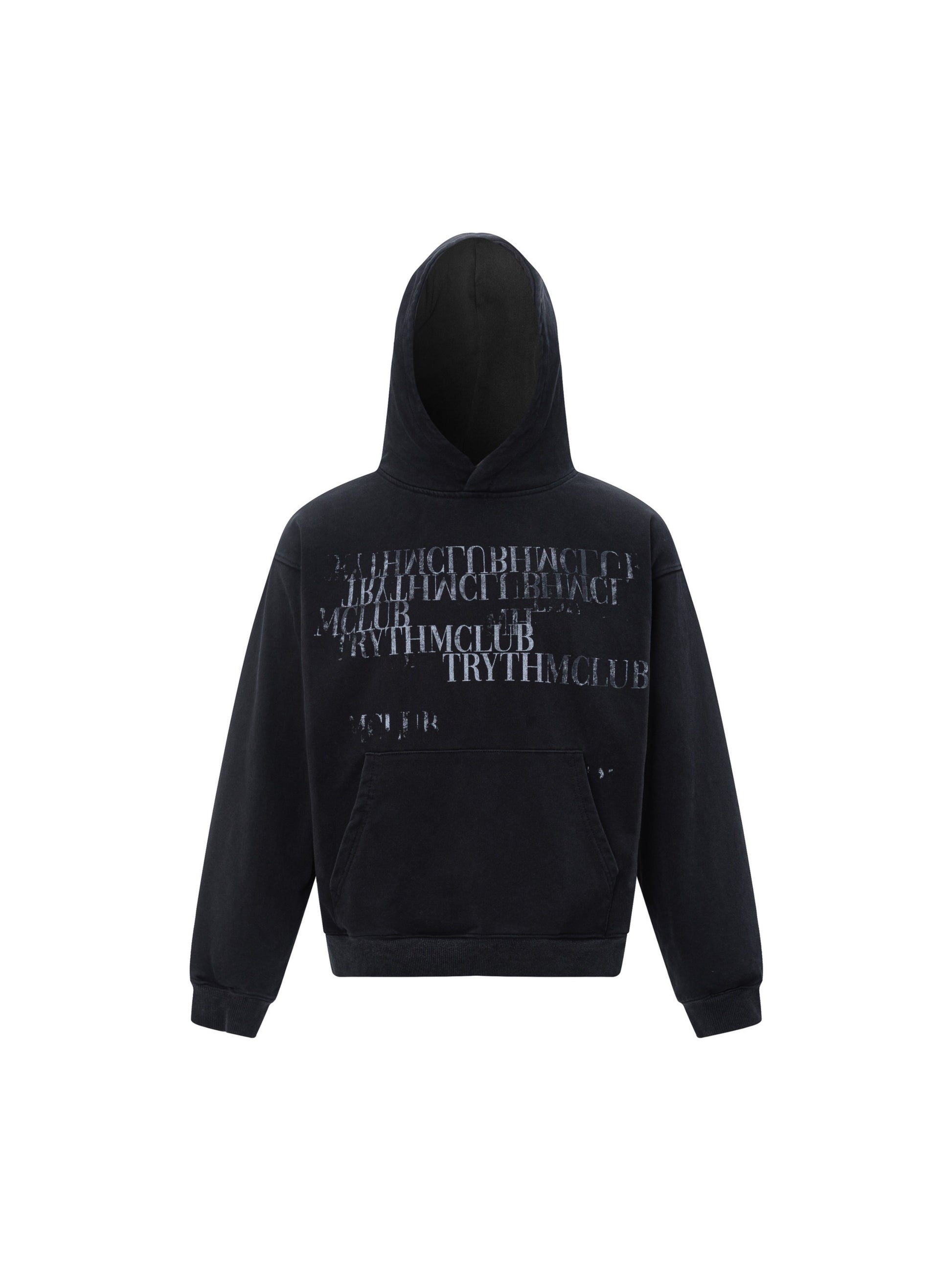 Vintage Gradient Slogan Letters Print Hoodie