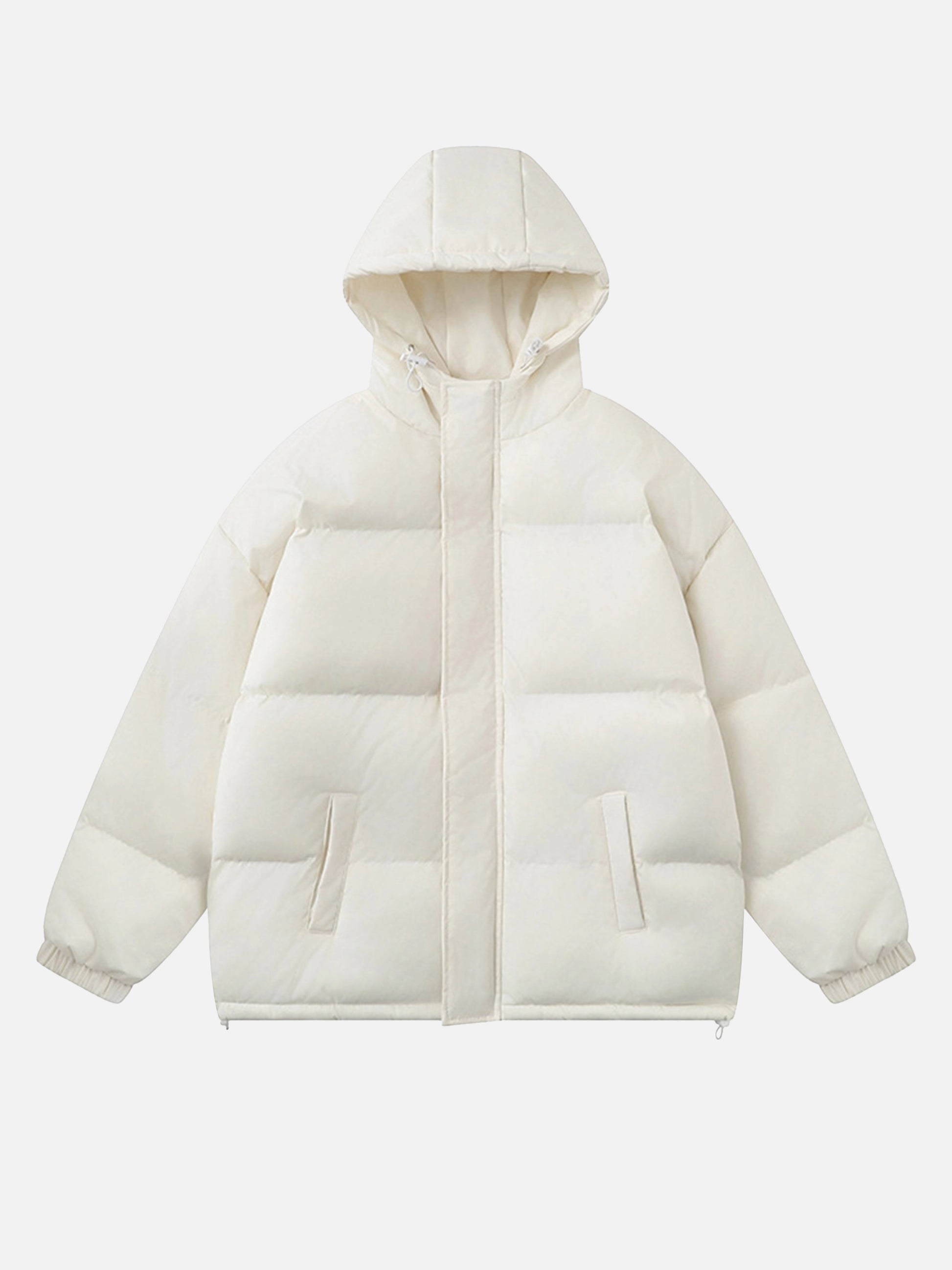 Solid Color Loose Hooded Coat