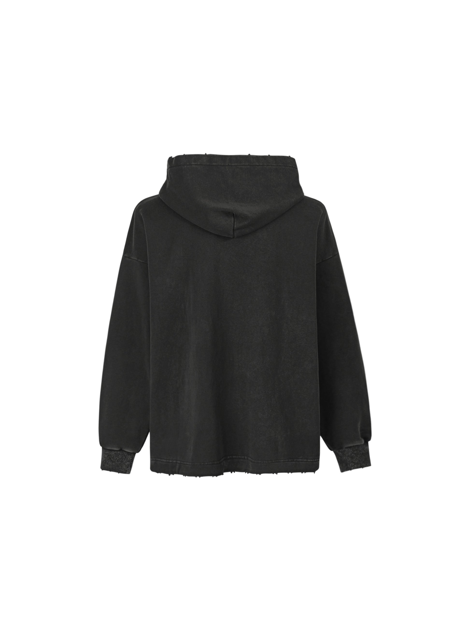 Hollow Hole Zipper Hoodie