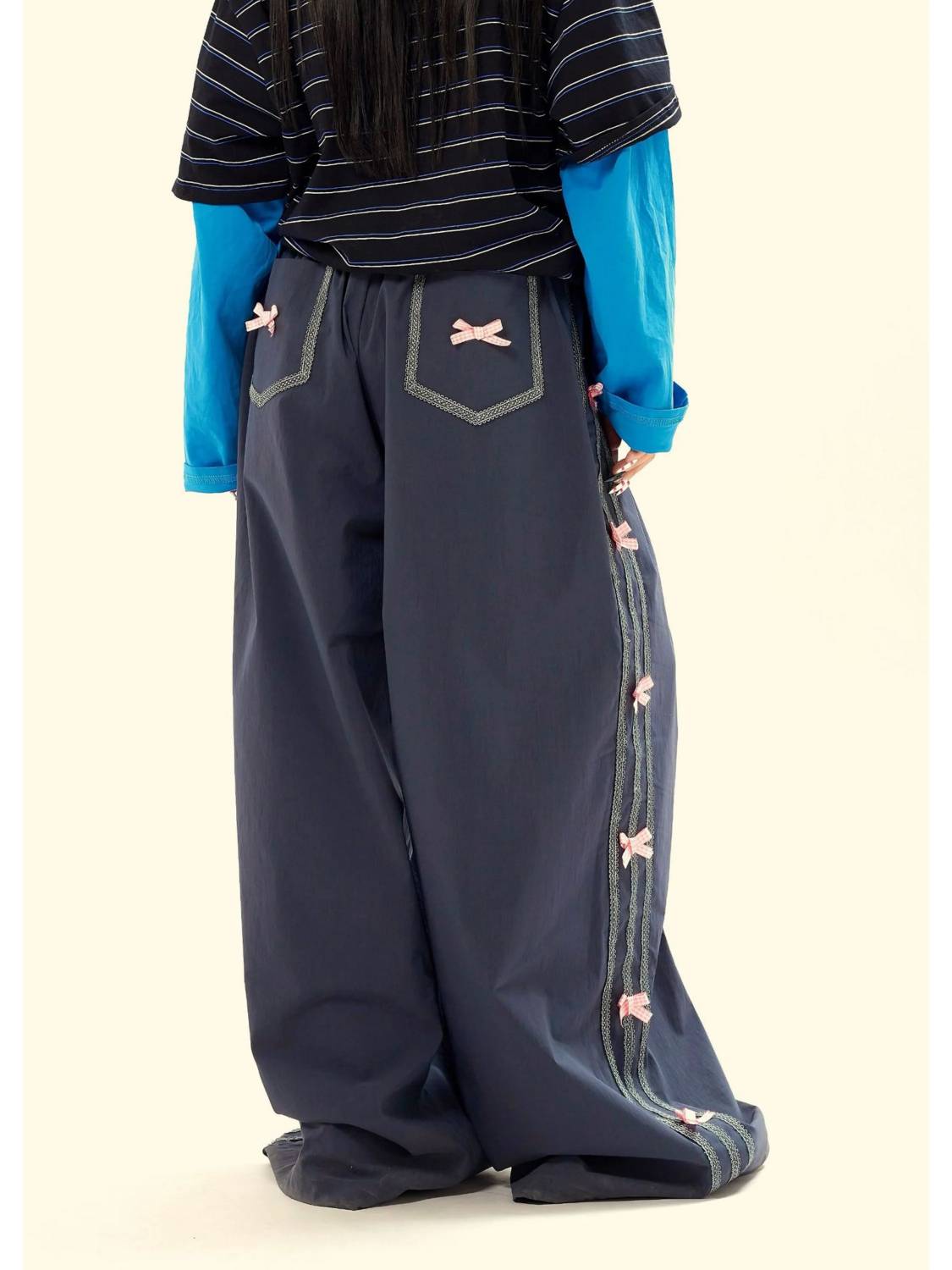 High Street Side Bow Decoration Pant