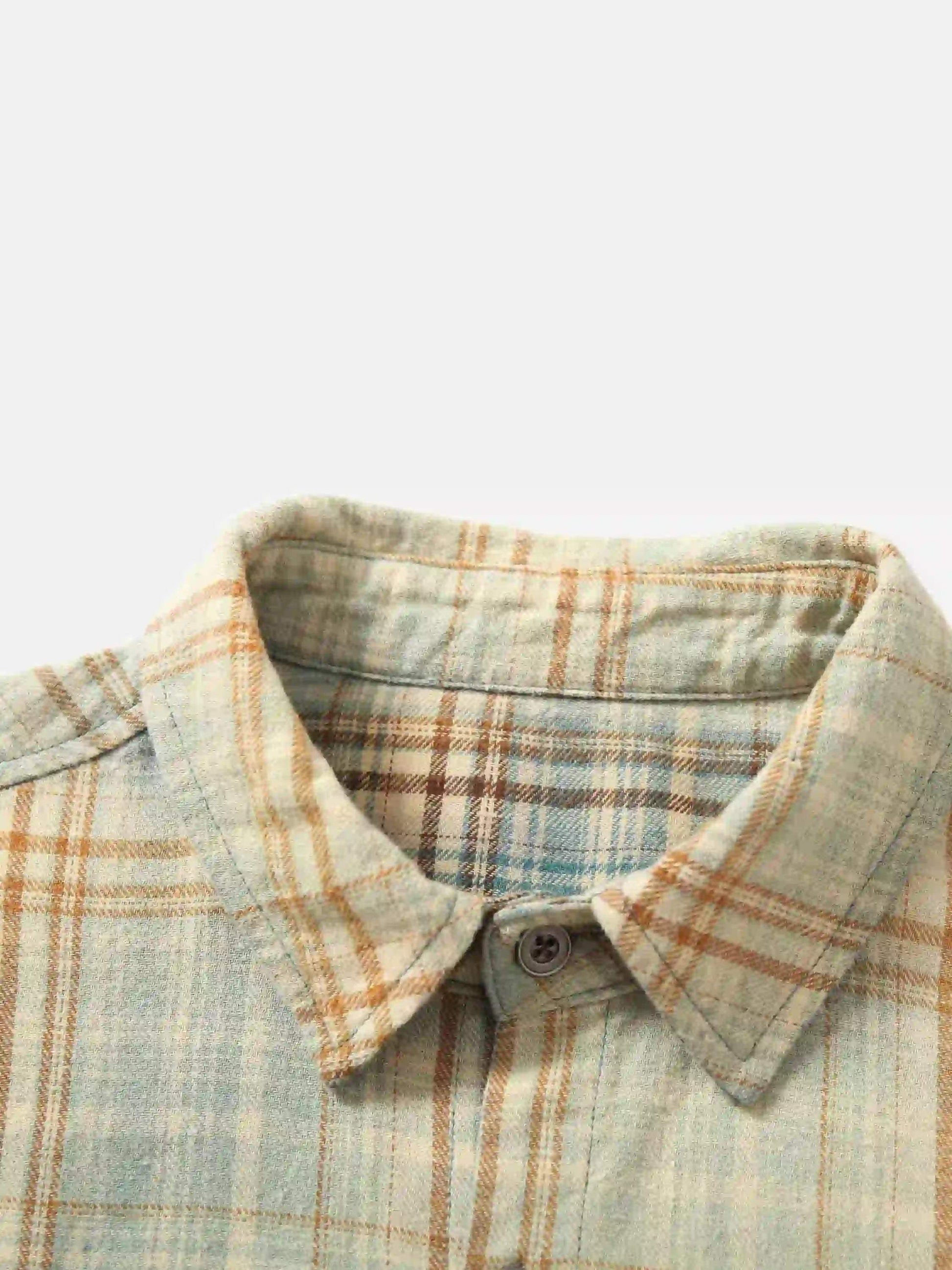 Disguisen Street Style Raw Edge Long Sleeve Shirt