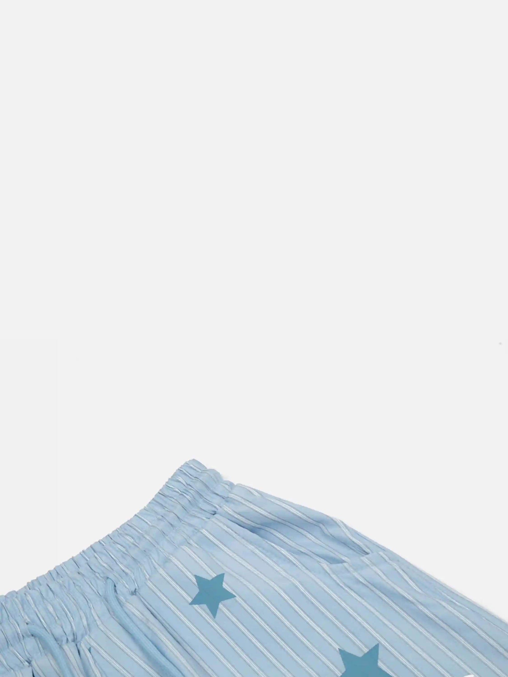 Disguisen Street Retro Star Vertical Stripes Trousers