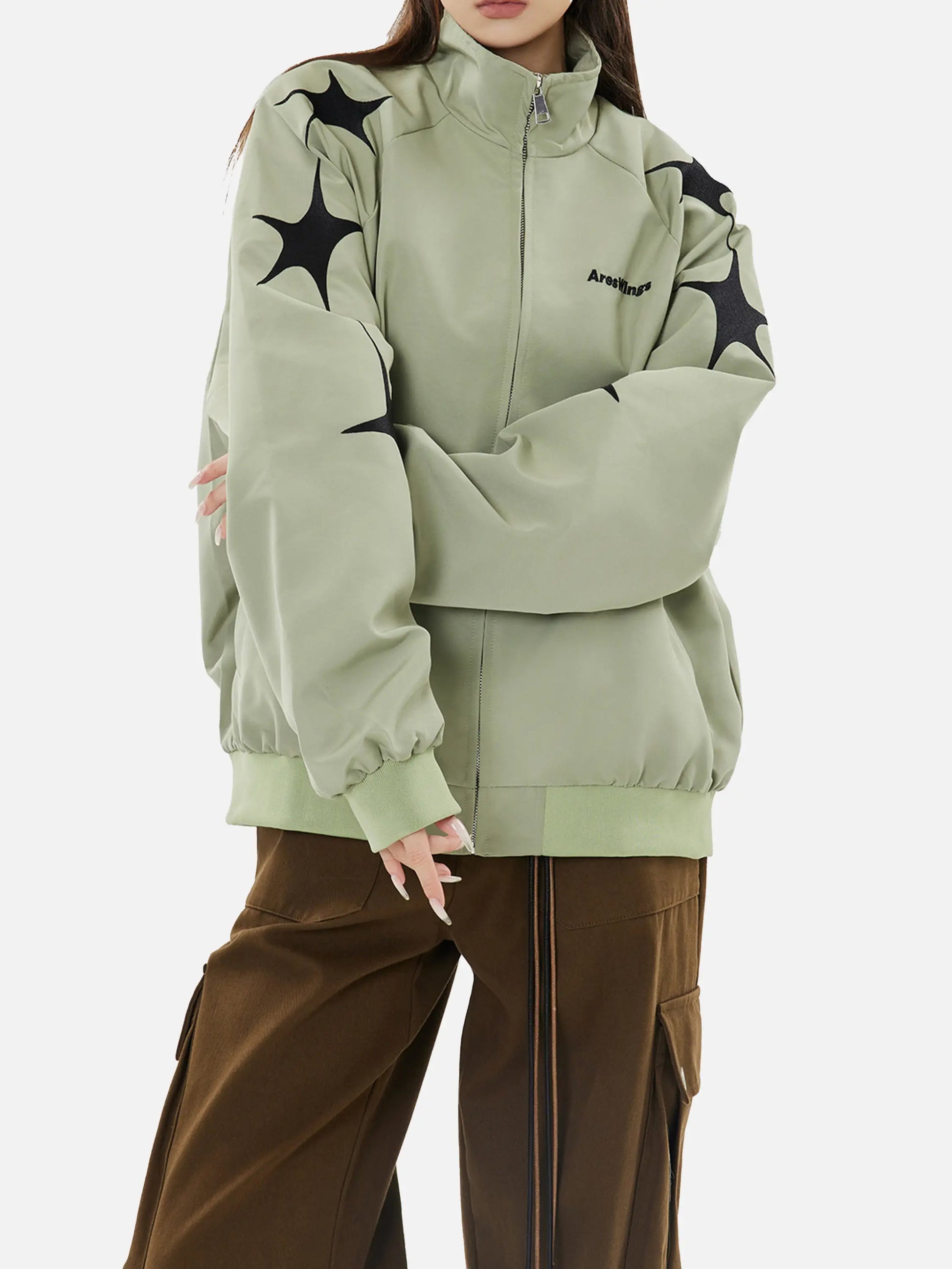 Disguisen Street Stars Embroidered Zip-Up Jacket