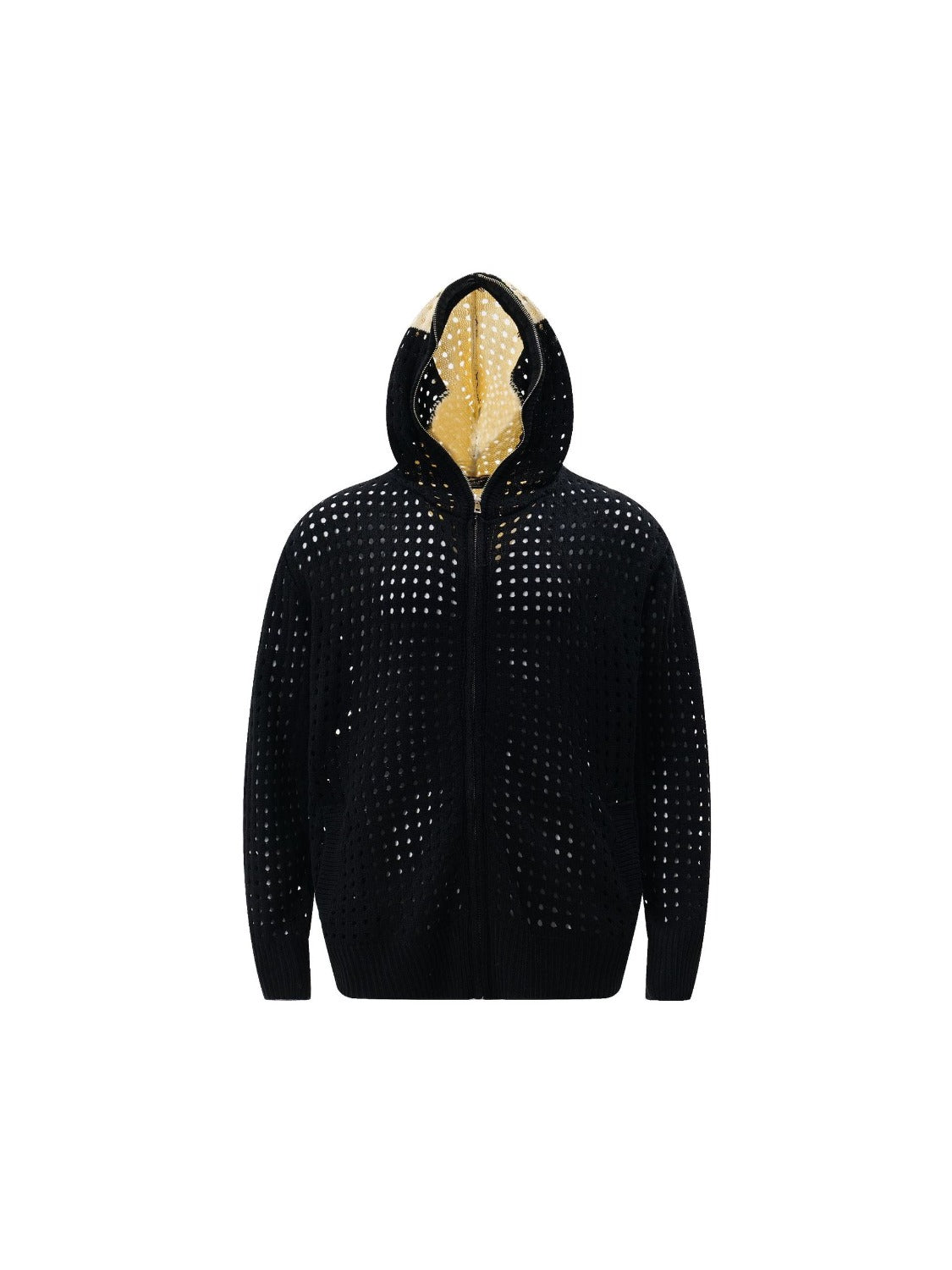 Hollow Cross Zipper Hoodie