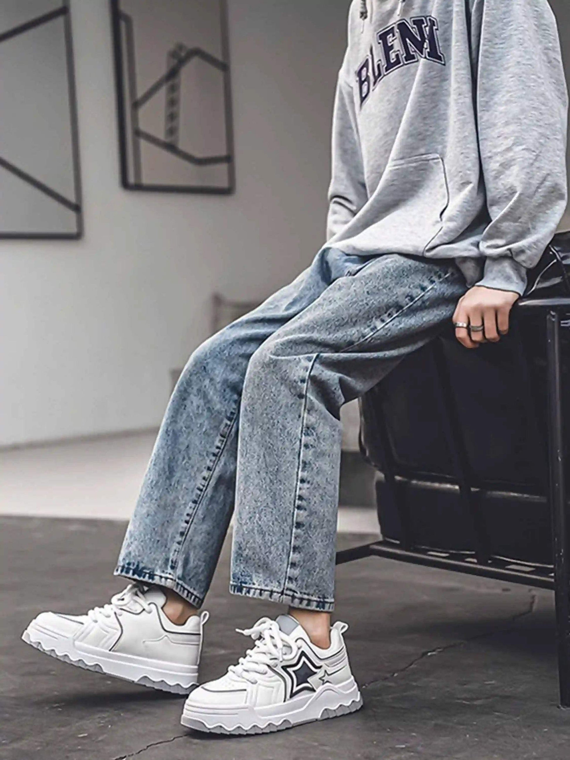 Disguisen Street Style Star Thick-Soled Sneakers