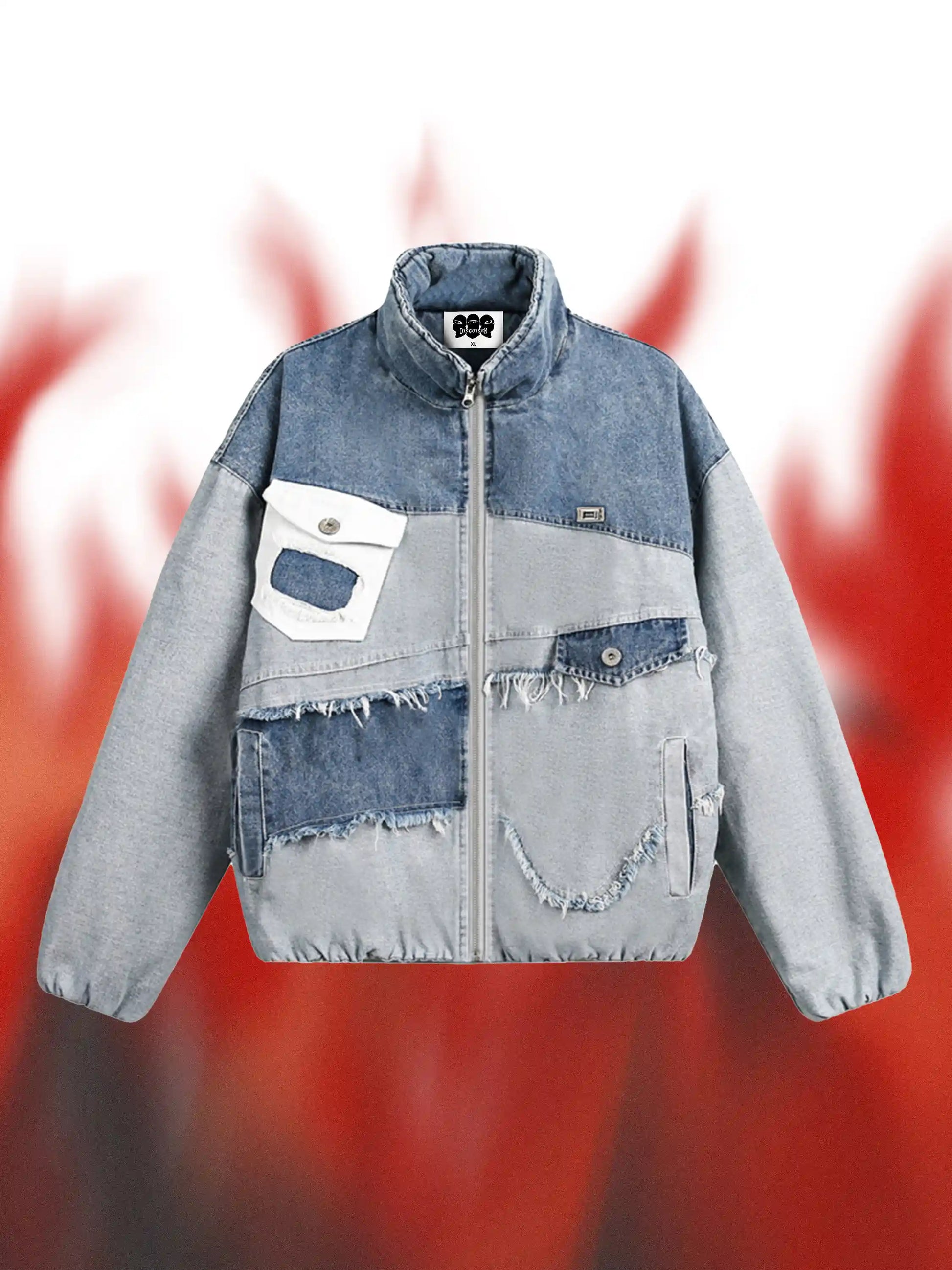Vintage Patchwork Denim Coat