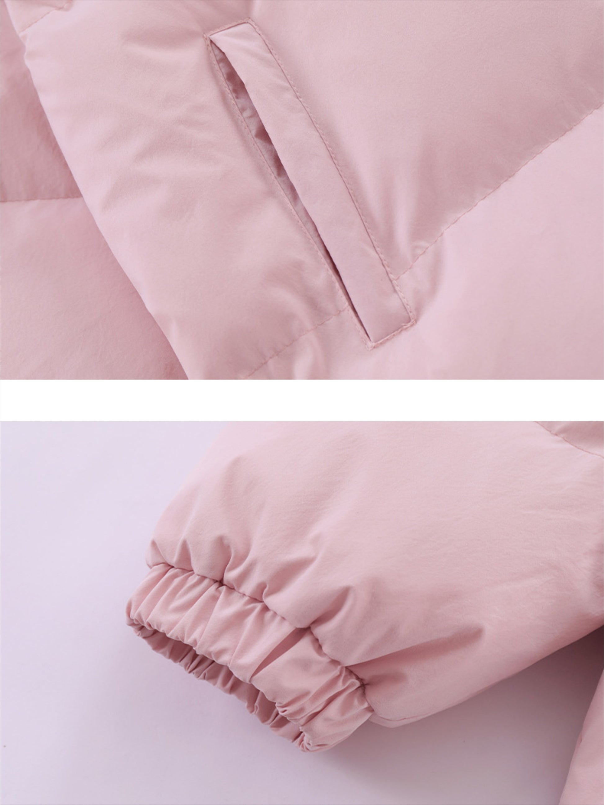 Horn Half-covered Hooded Puffer Coat