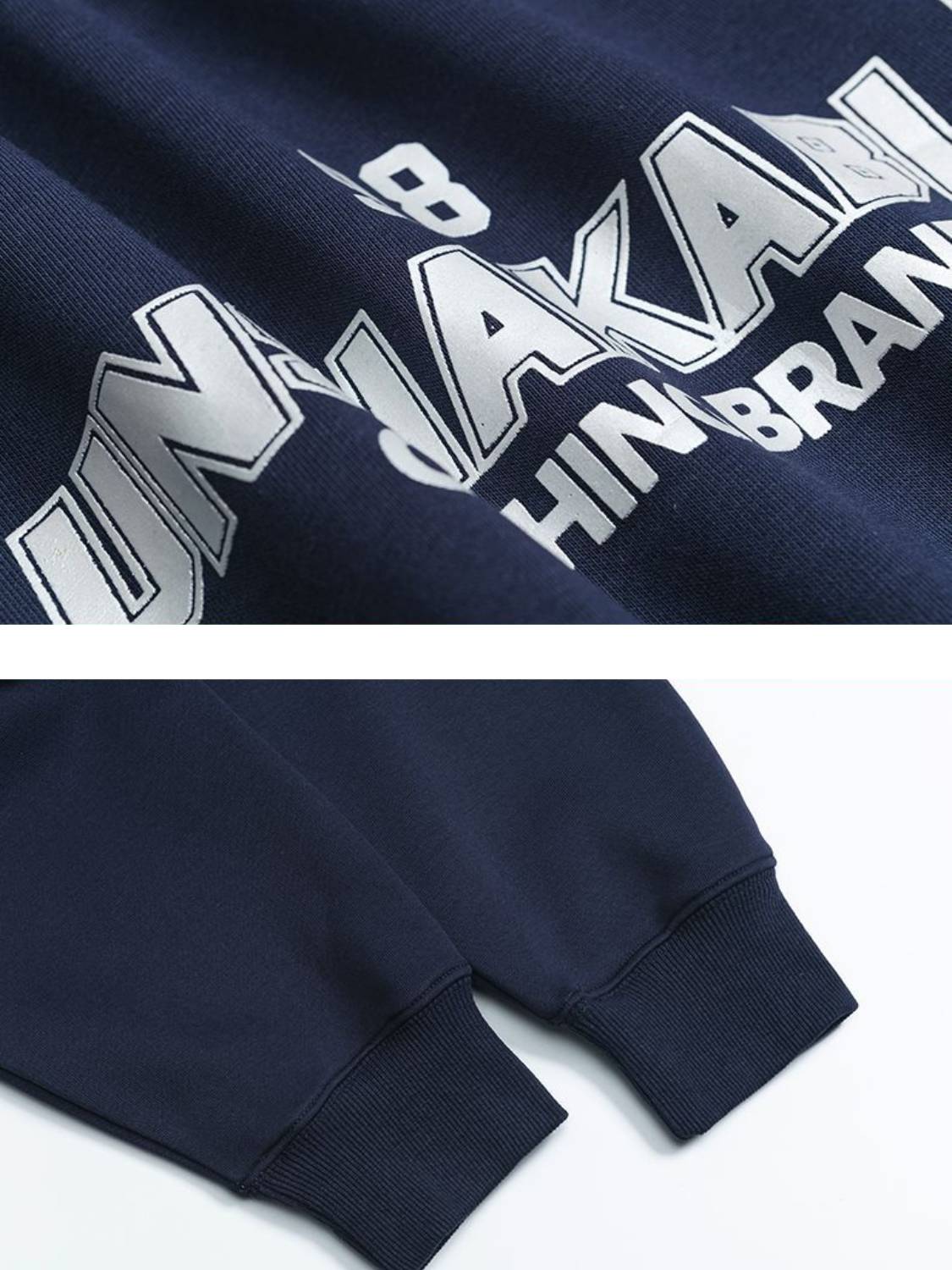 High Street Letter Print Collision Color Hoodie