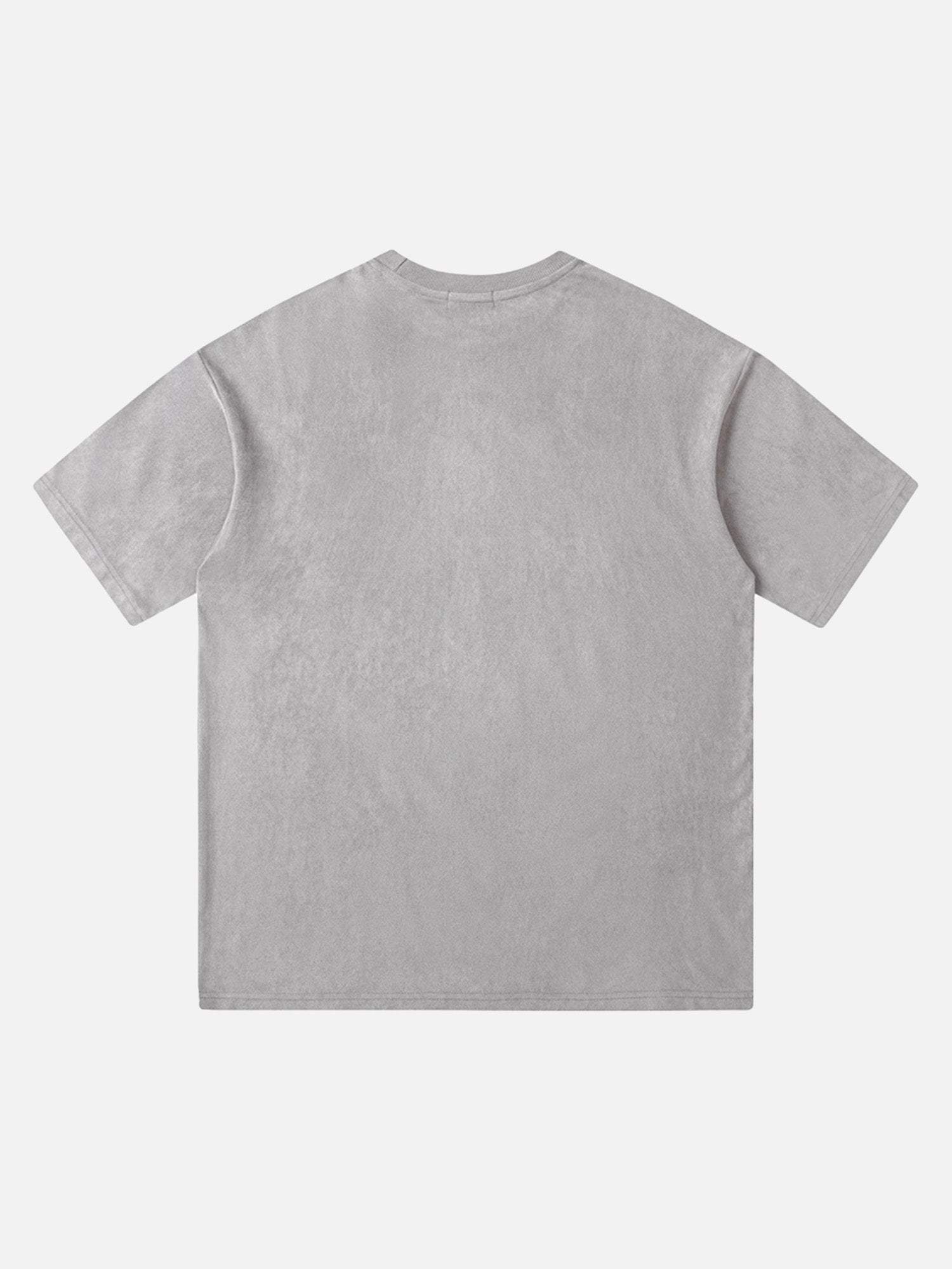 Disguisen Amerikaanse Retro Creatieve Schedel Bloem T-shirt