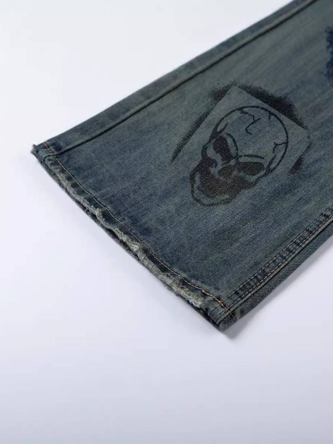 Icon Graffiti Print Jeans