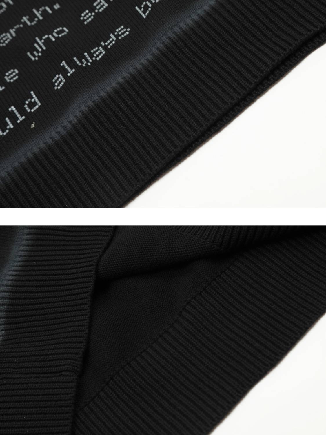 High Street Spray Paint Letter Print Sweater