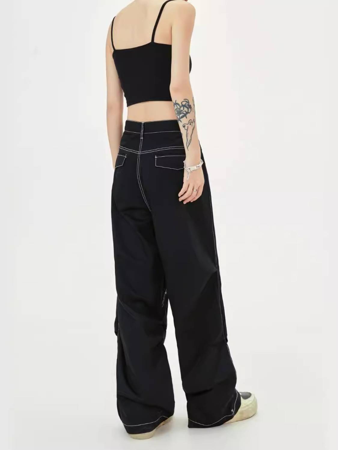Heart Rivet Multi-pocket Jeans