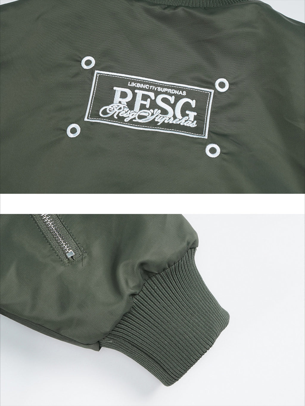 Zipper Embroidery Baseball Coat