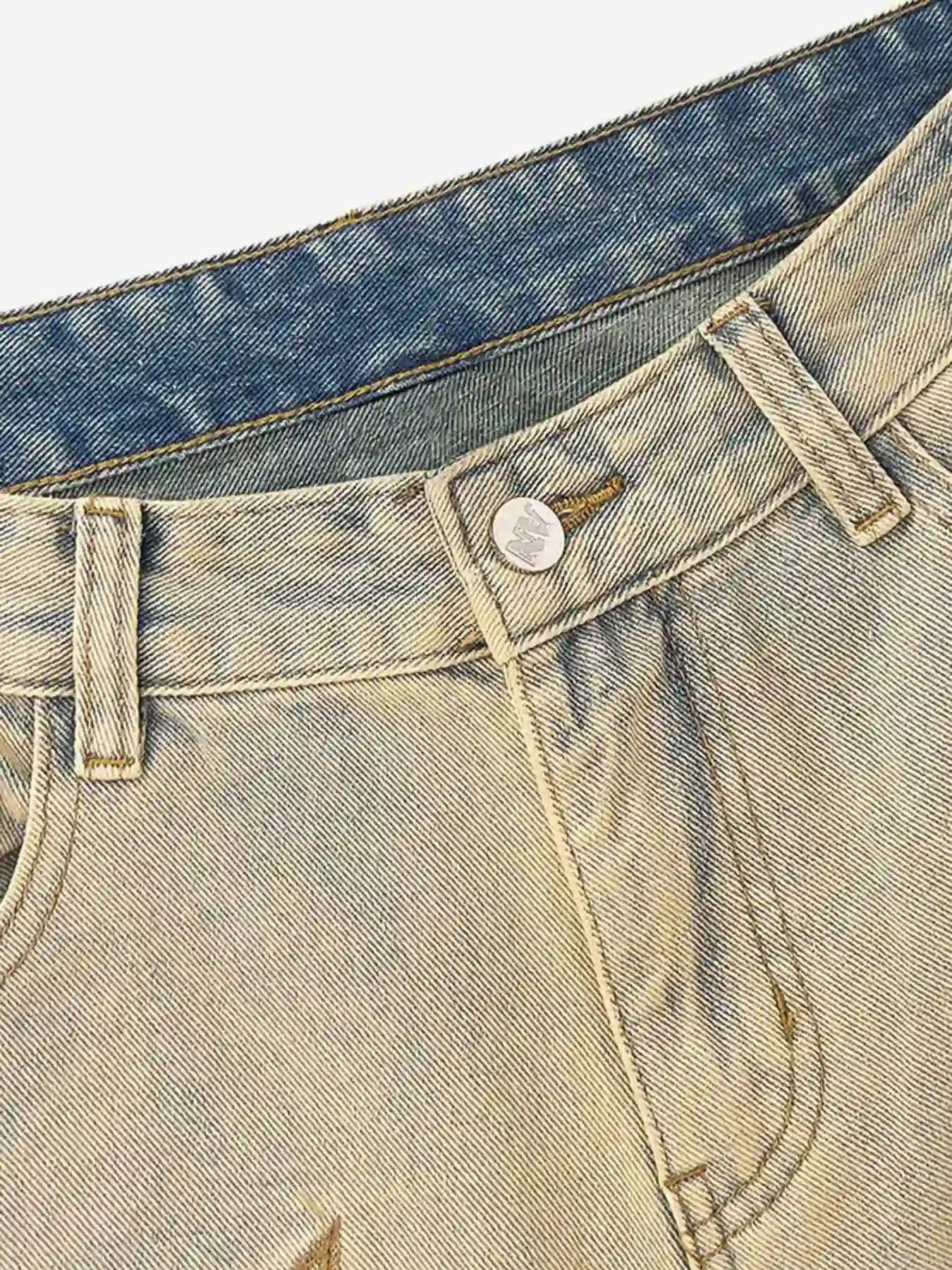 Disguisen American Embroidered Straight-leg Jeans