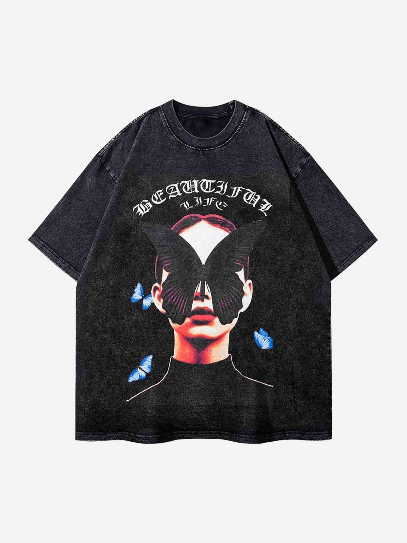 Disguisen Black Butterfly Girl T-shirt