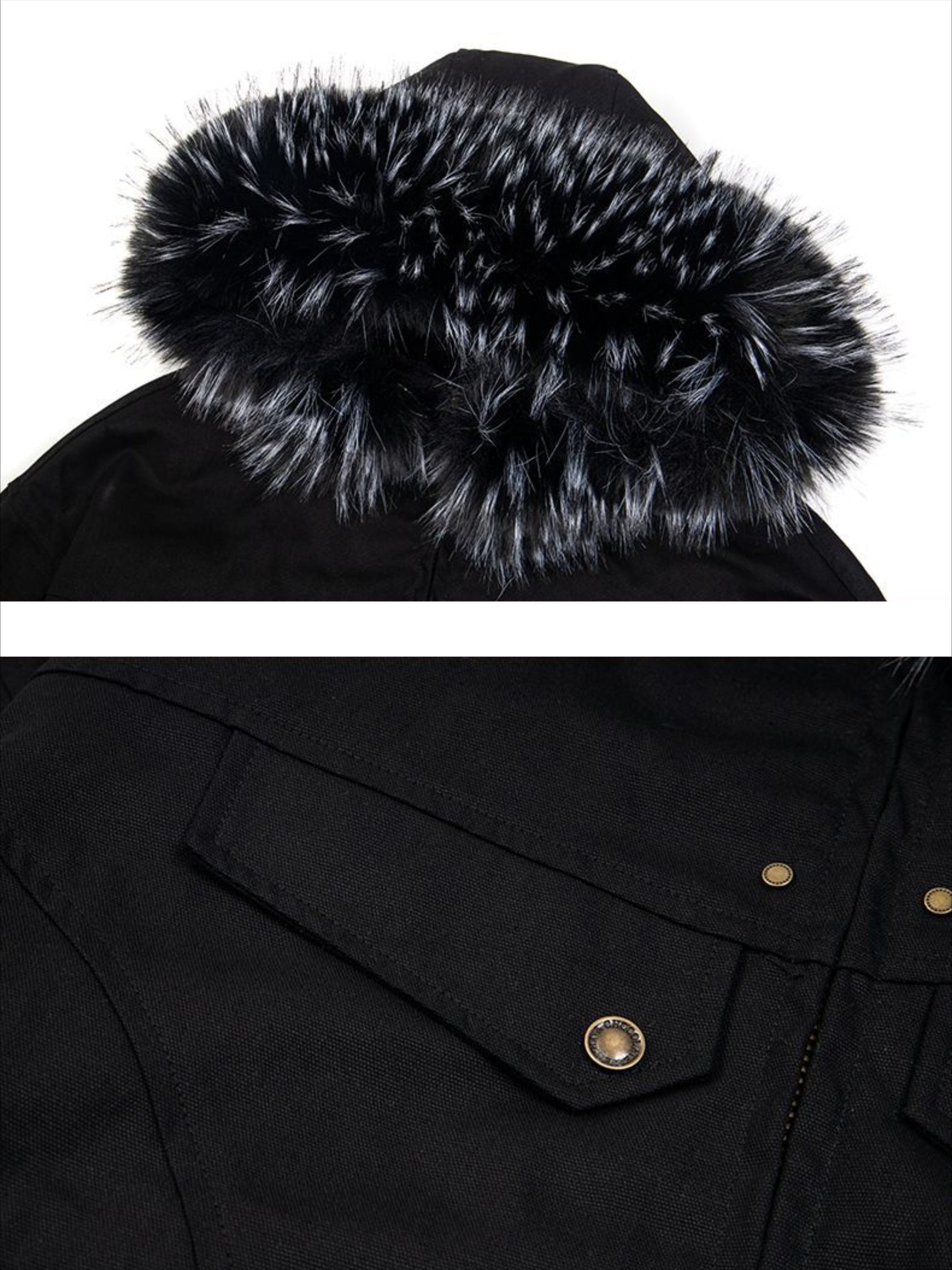 Vintage Work Cargo Collision Color Embroidery Coat