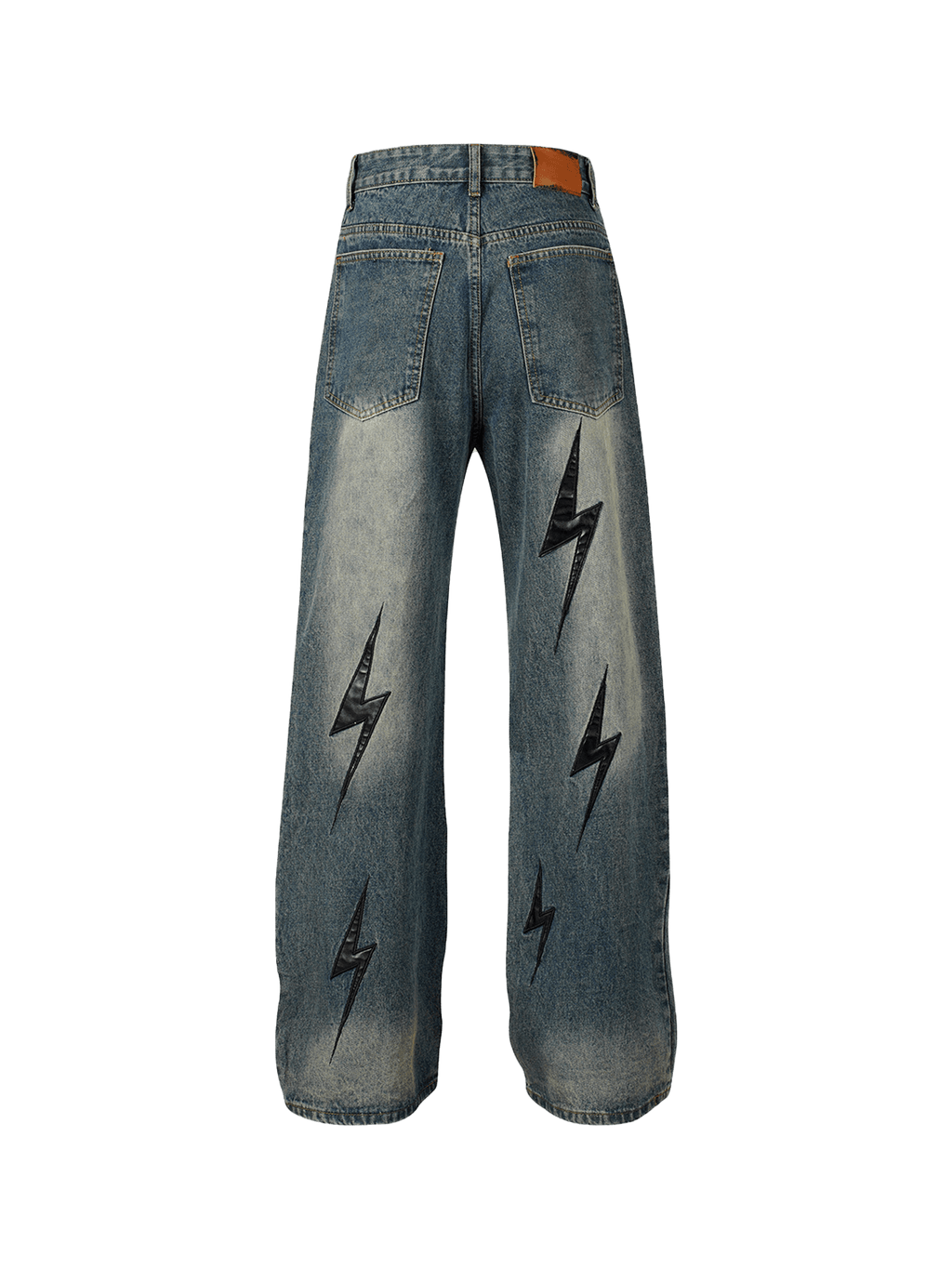 Disguisen High Street Washed Distressed Lightning Patch Jeans