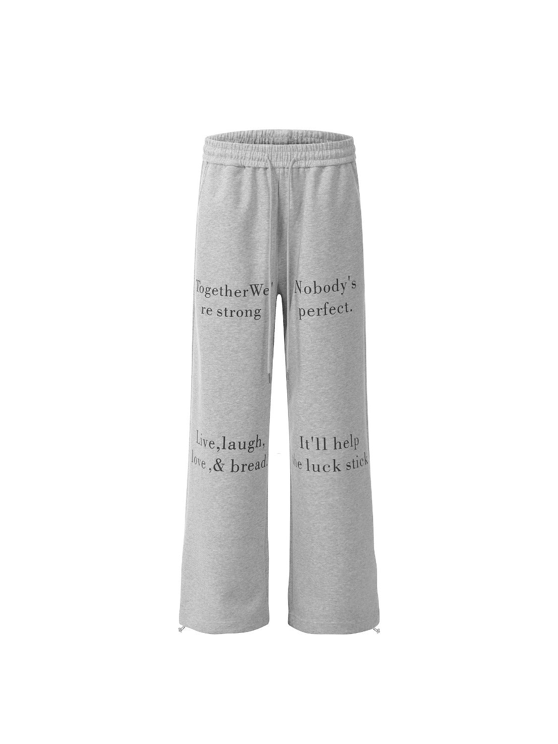 Lettering Print Straight-leg Sweatpants