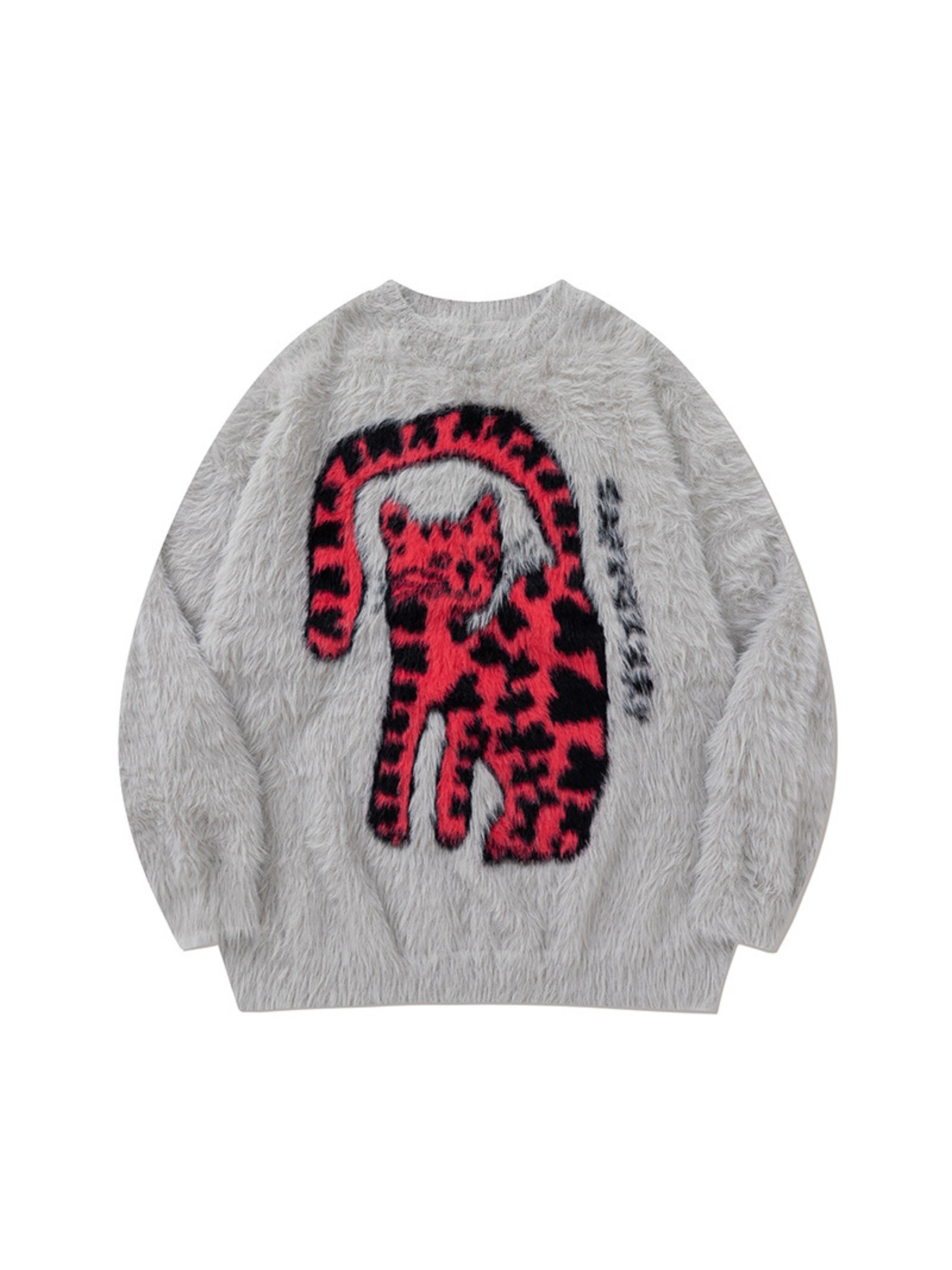 Abstract Leopard Sweater