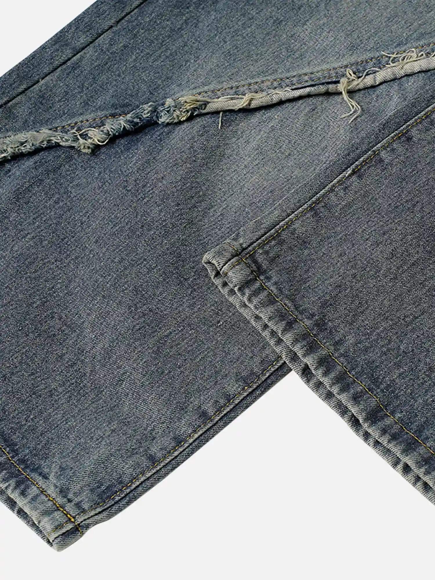 Disguisen American Street Style Washed Distressed Jeans