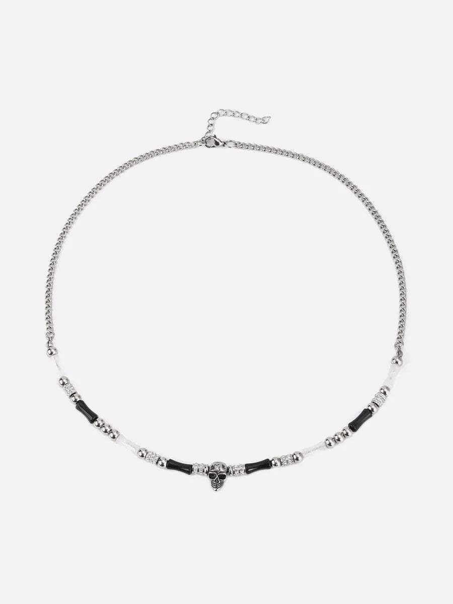 Disguisen Necklace With White Stone Beads