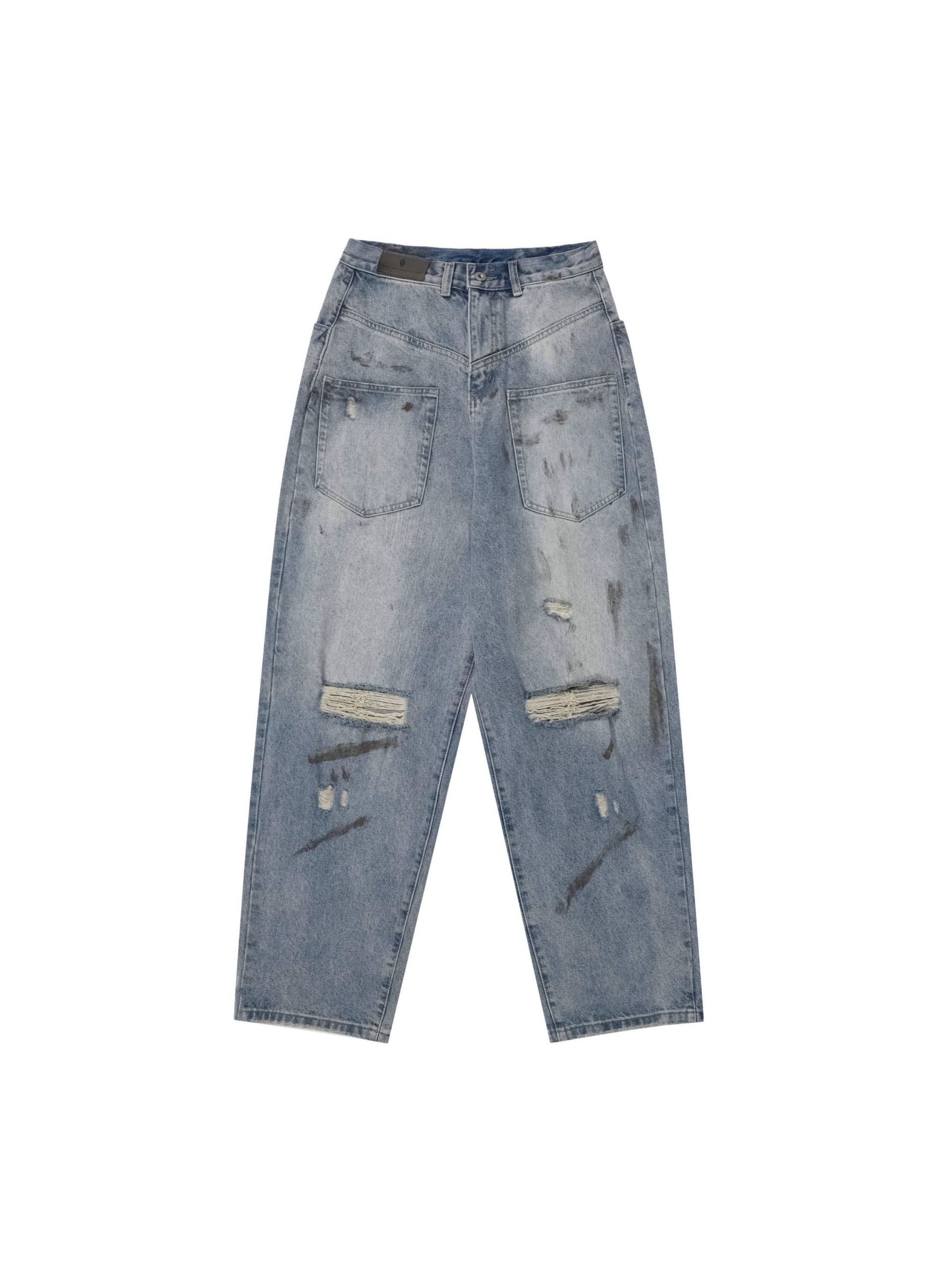 Reverse Pocket Ripped Jeans
