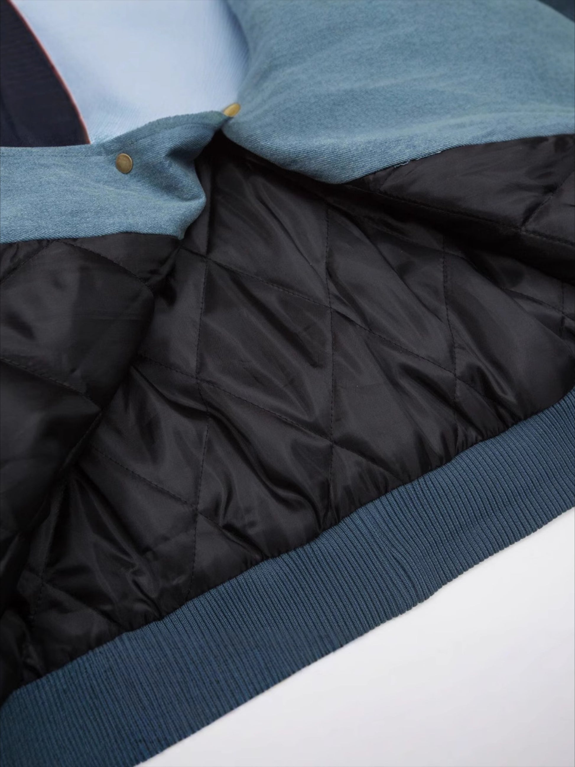 Retro Cartoon Contrast Color Stitching Lapel Jacket