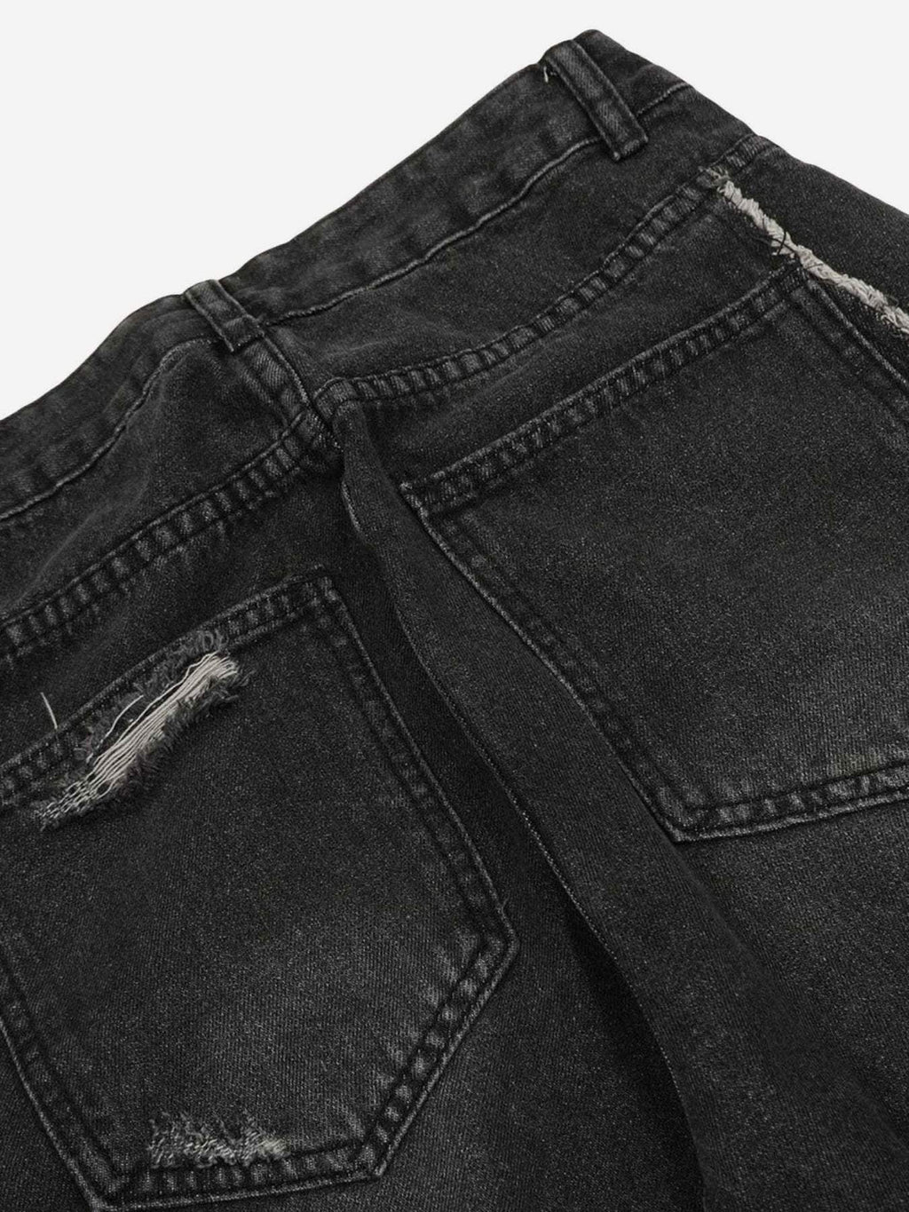 Washed Multi-pocket Work Cargo Jeans