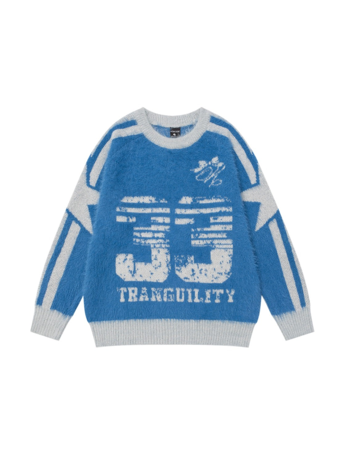 Vintage Letter Collision Color Sweater