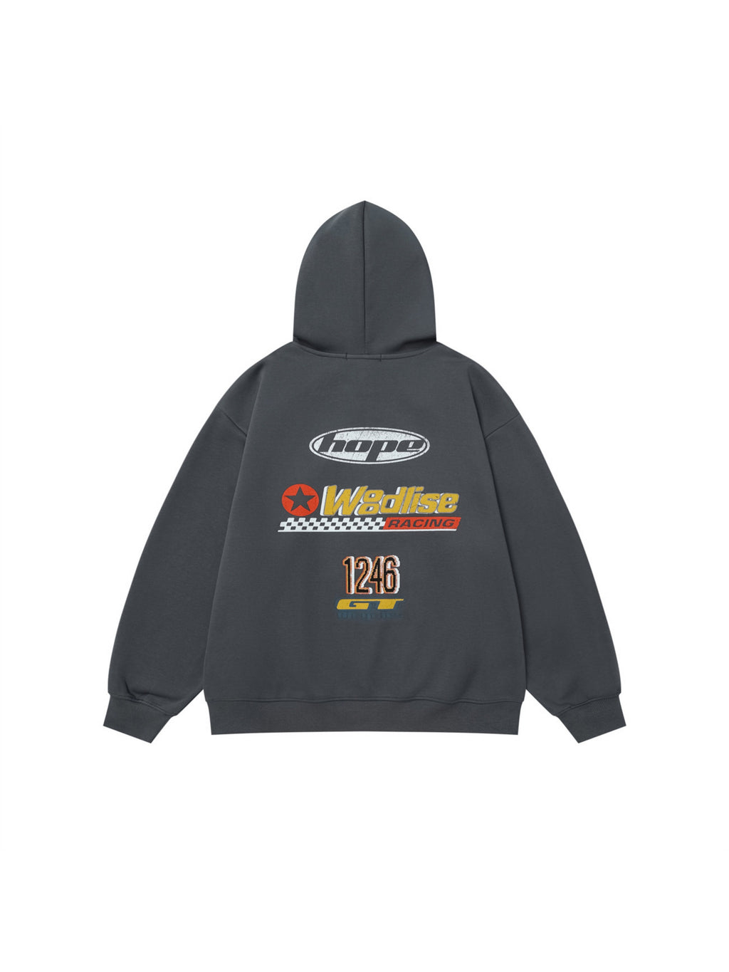 Car Explosion Letters Print Hoodie