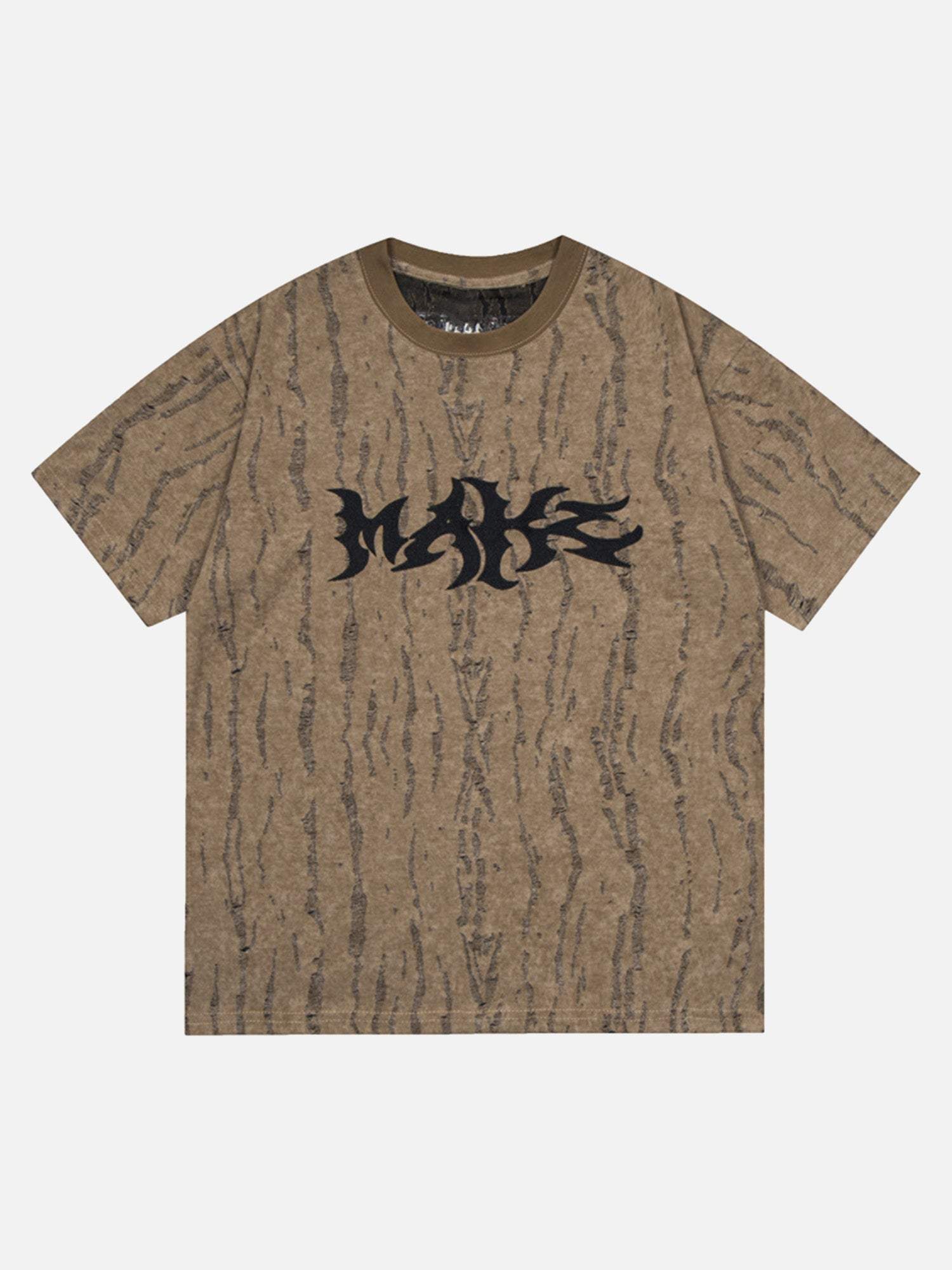 Disguisen High Street Wasteland  Gothic Letter Embroidery T-shirt