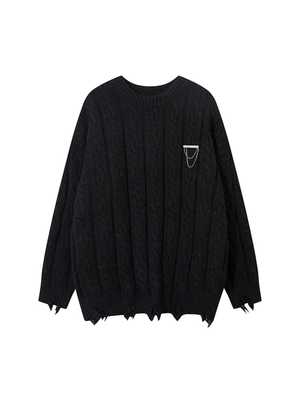 Vintage Curled dough twists Damage Flow Sweater