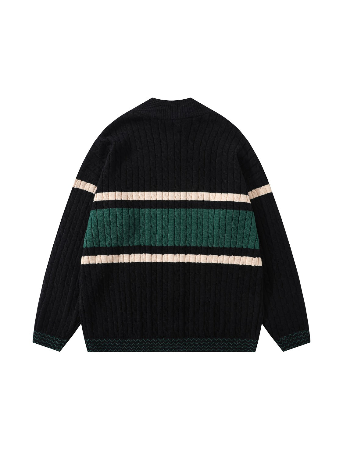 Vintage Embroidery Collision Color Leisure Sweater