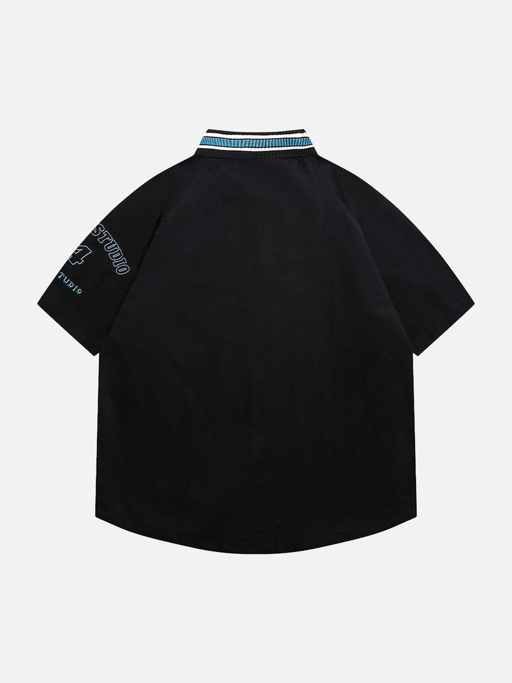 Disguisen American Retro Letter Patch Short-sleeved Shirt