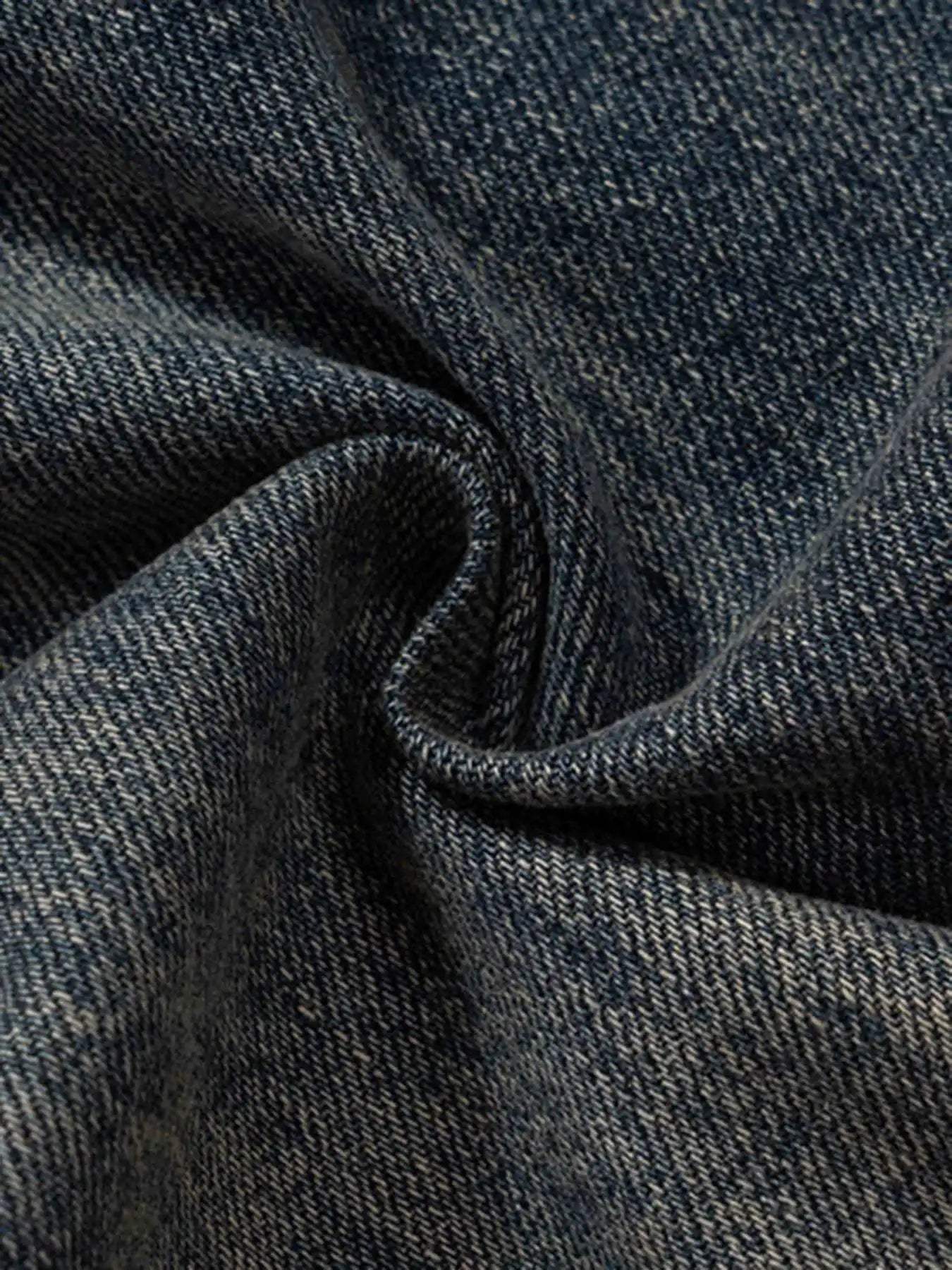 Disguisen Wide Leg Multi-Pocket Straight Leg Loose Jeans-4433