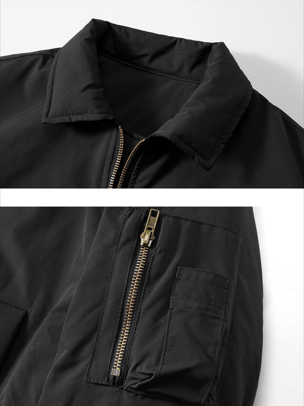 Simple Zip Lapel Jacket