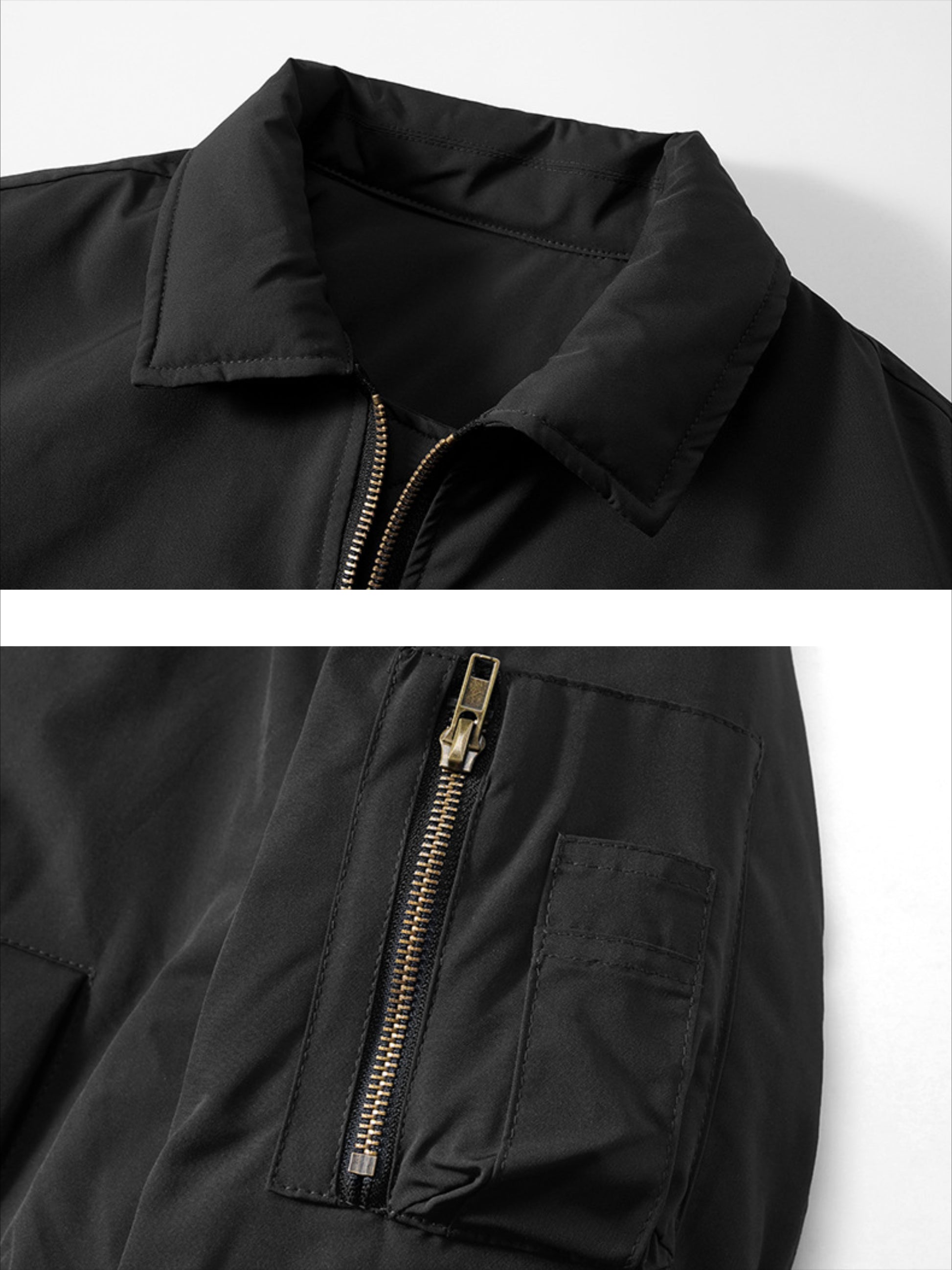 Simple Zip Lapel Jacket