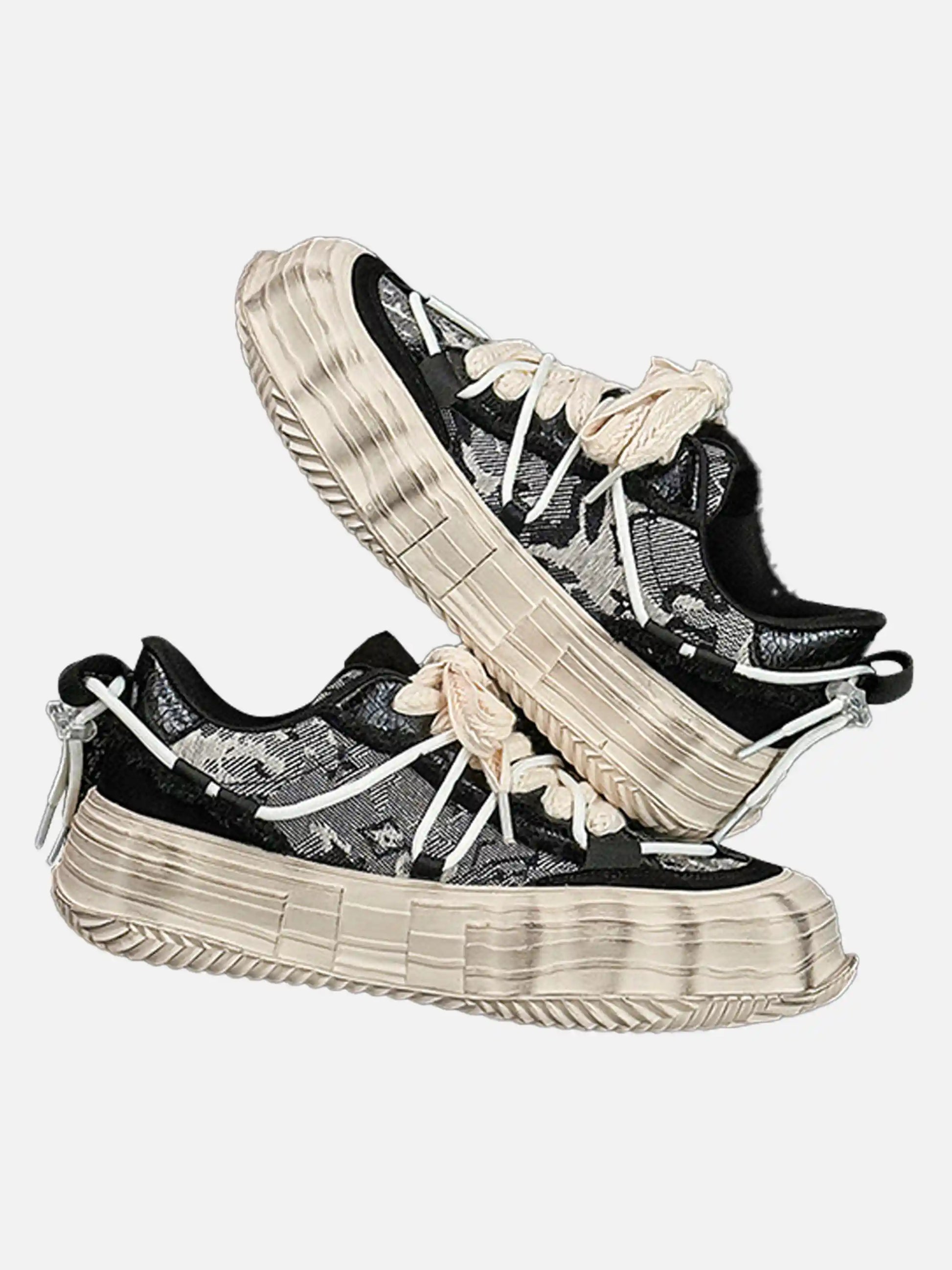 Disguisen Vintage Thick Sole Dissolved Sneakers